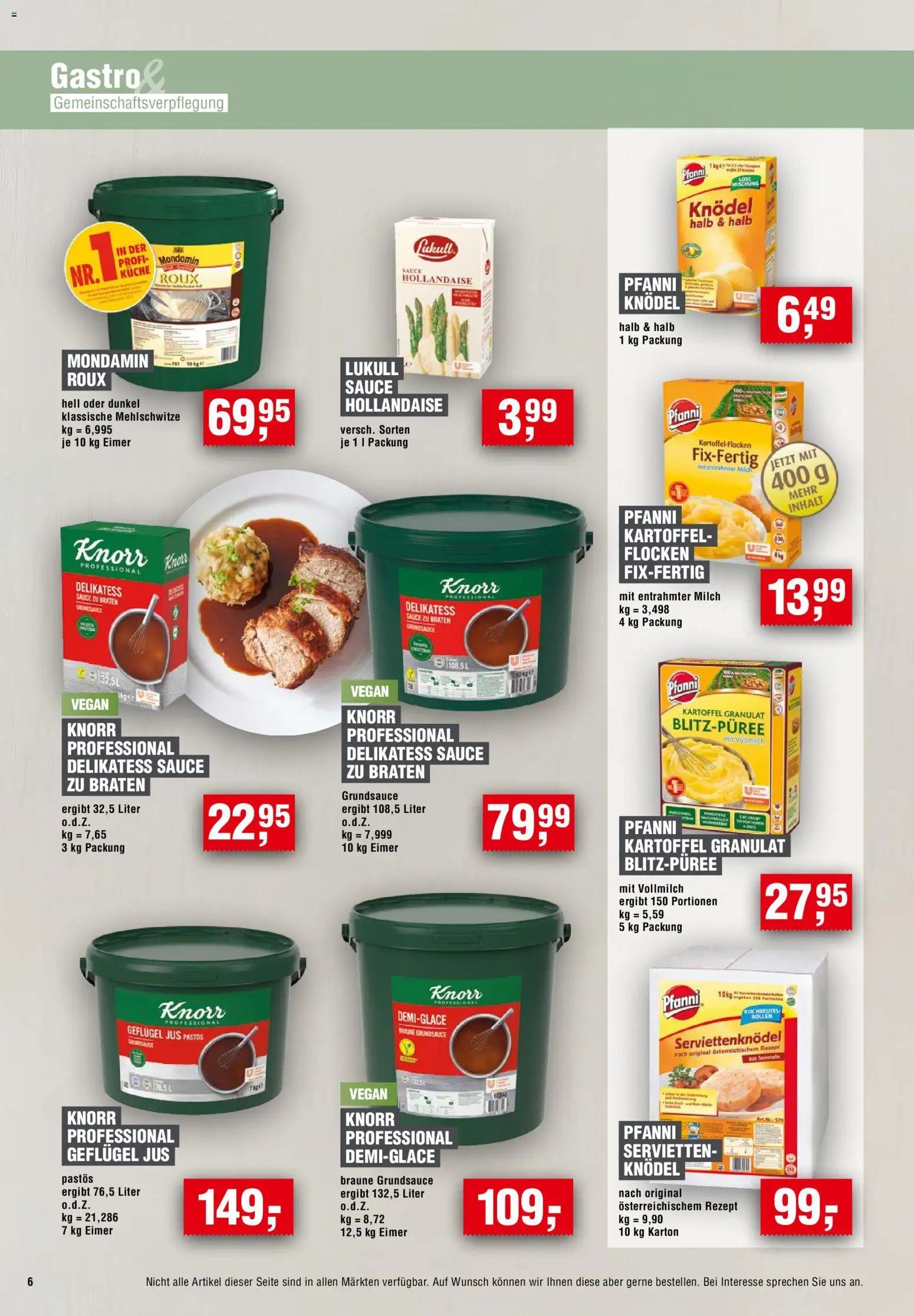 Handelshof Gastro & GV – gültig ab 01.11.2026 | Seite: 6 | Produkte: Milch, Küche, Knorr, Flocken