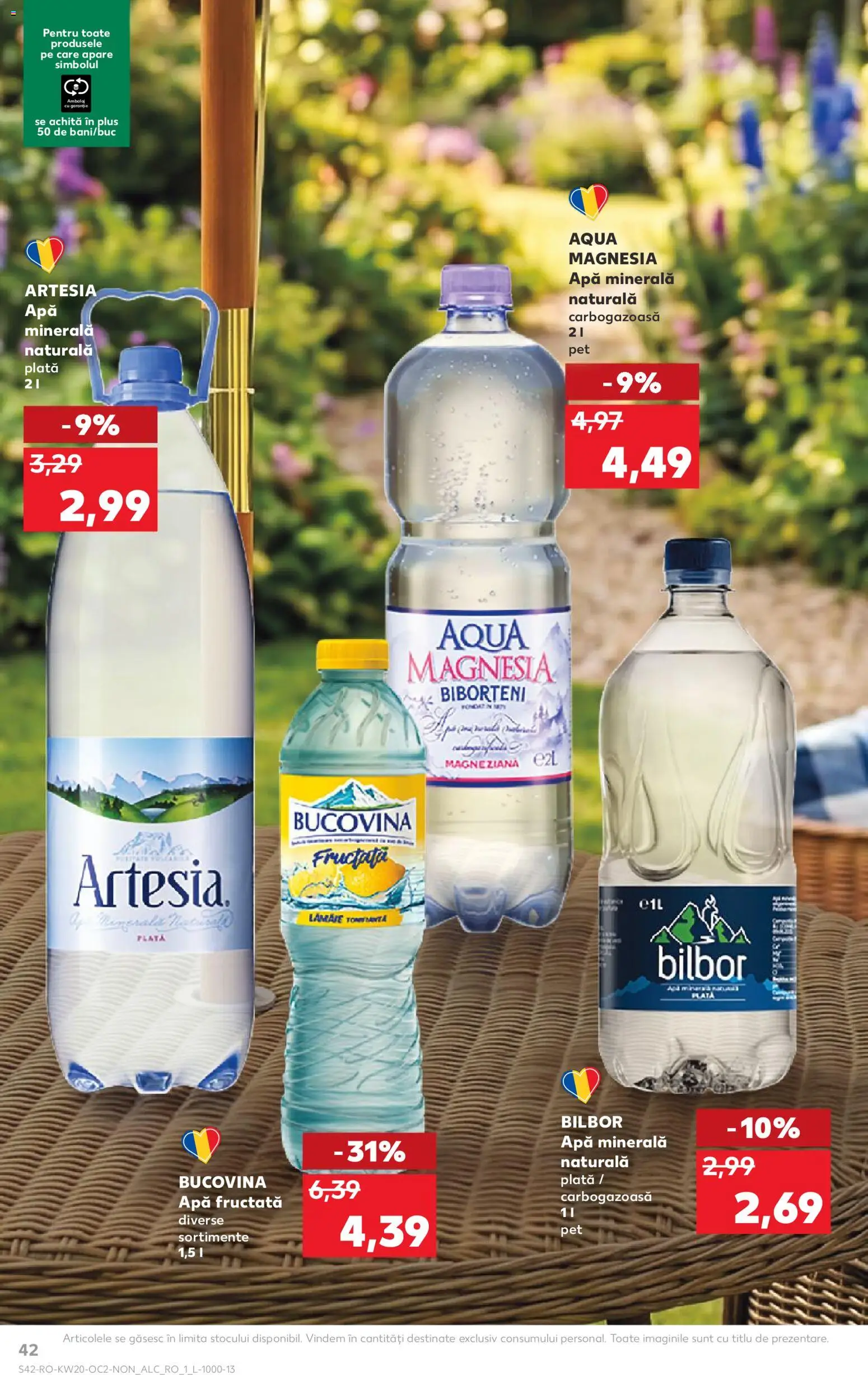 Noul catalog Kaufland – valabil de la 13.05.2026 | Pagină: 42 | Produse: Yazı tahtası kalemi, Apă