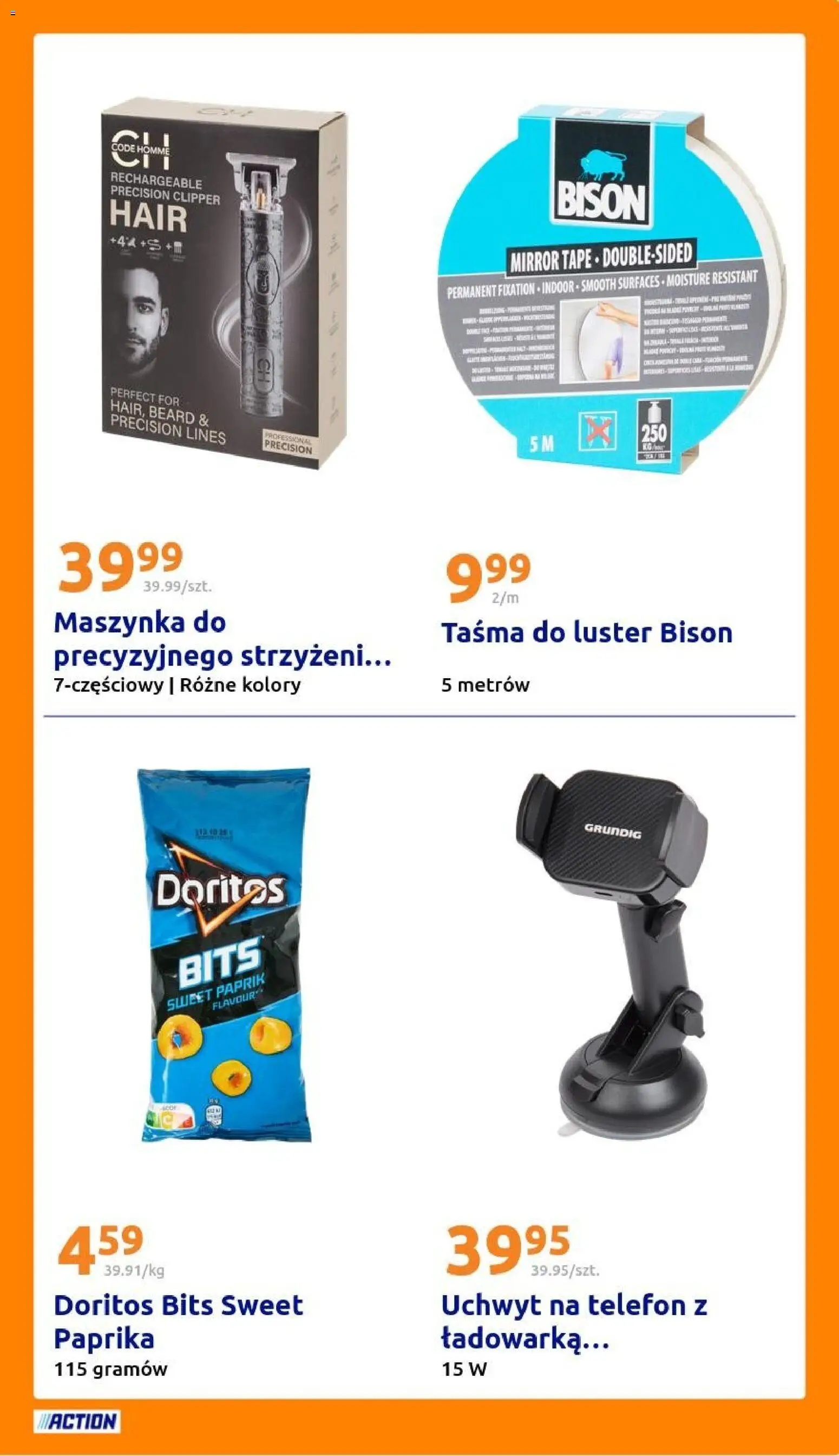 Action gazetka od 08.04.2026 | Strona: 21 | Produkty: Telefon, Ładowarka, Doritos