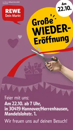 Rewe Prospekt Hannover/Herrenhausen ab 19.10.2026 gültig