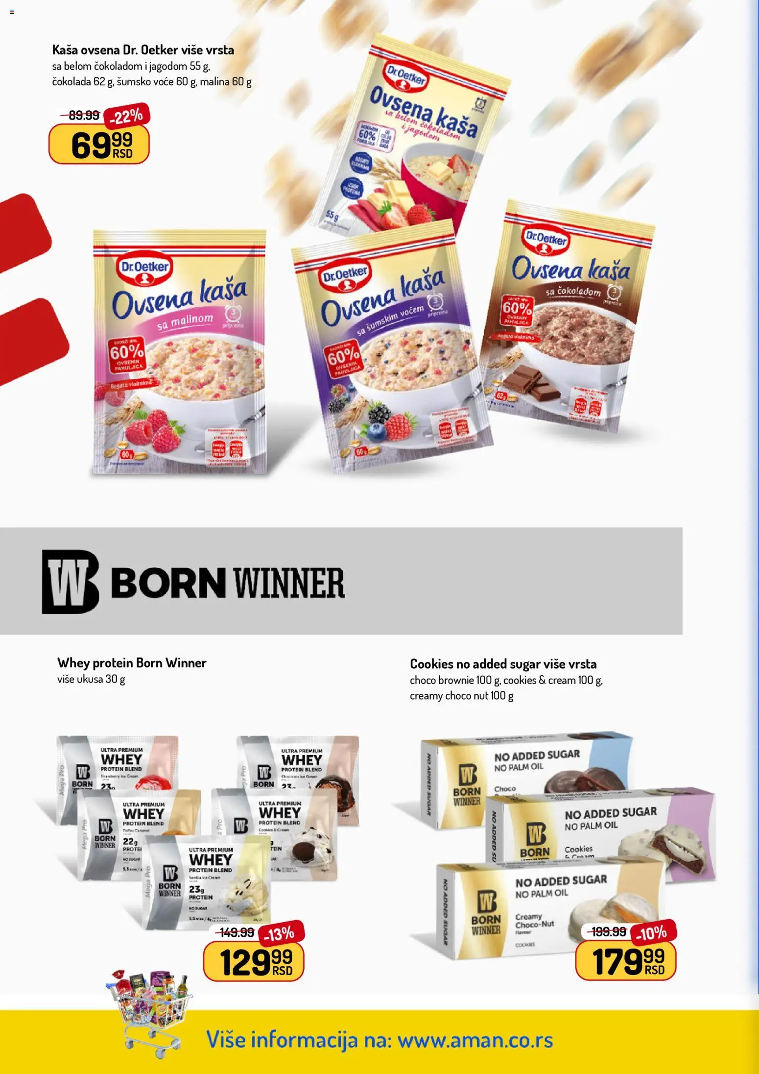 Aman katalog - važi od 27.04.2026 | Strana: 24 | Proizvode: Whey protein, Ovsena kaša, Brownie, Čokolada