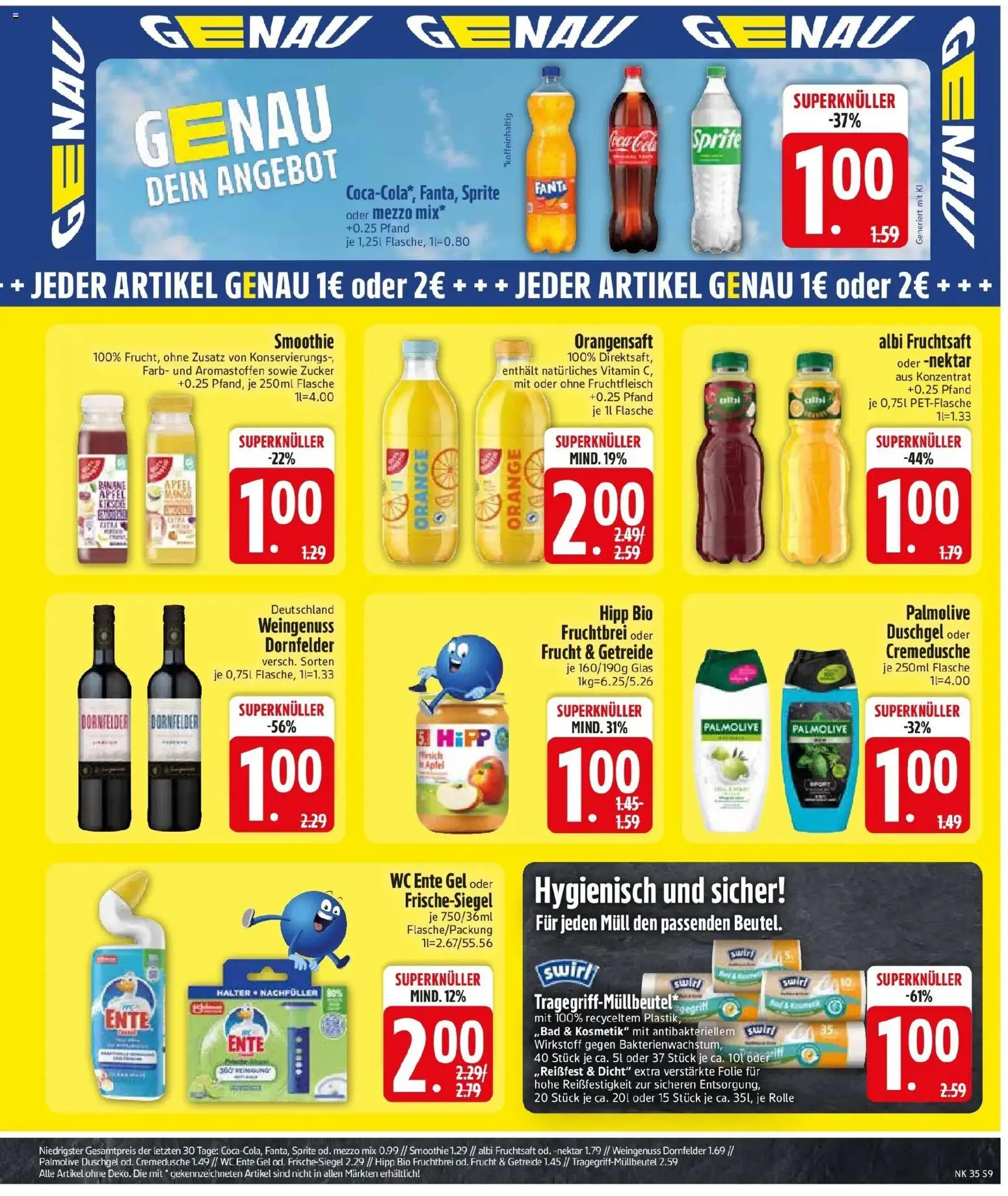 Edeka Prospekt Vohburg (ab 24.08.2026) » Angebote Online | Seite: 11 | Produkte: Sprite, Cola, Orangensaft, Duschgel
