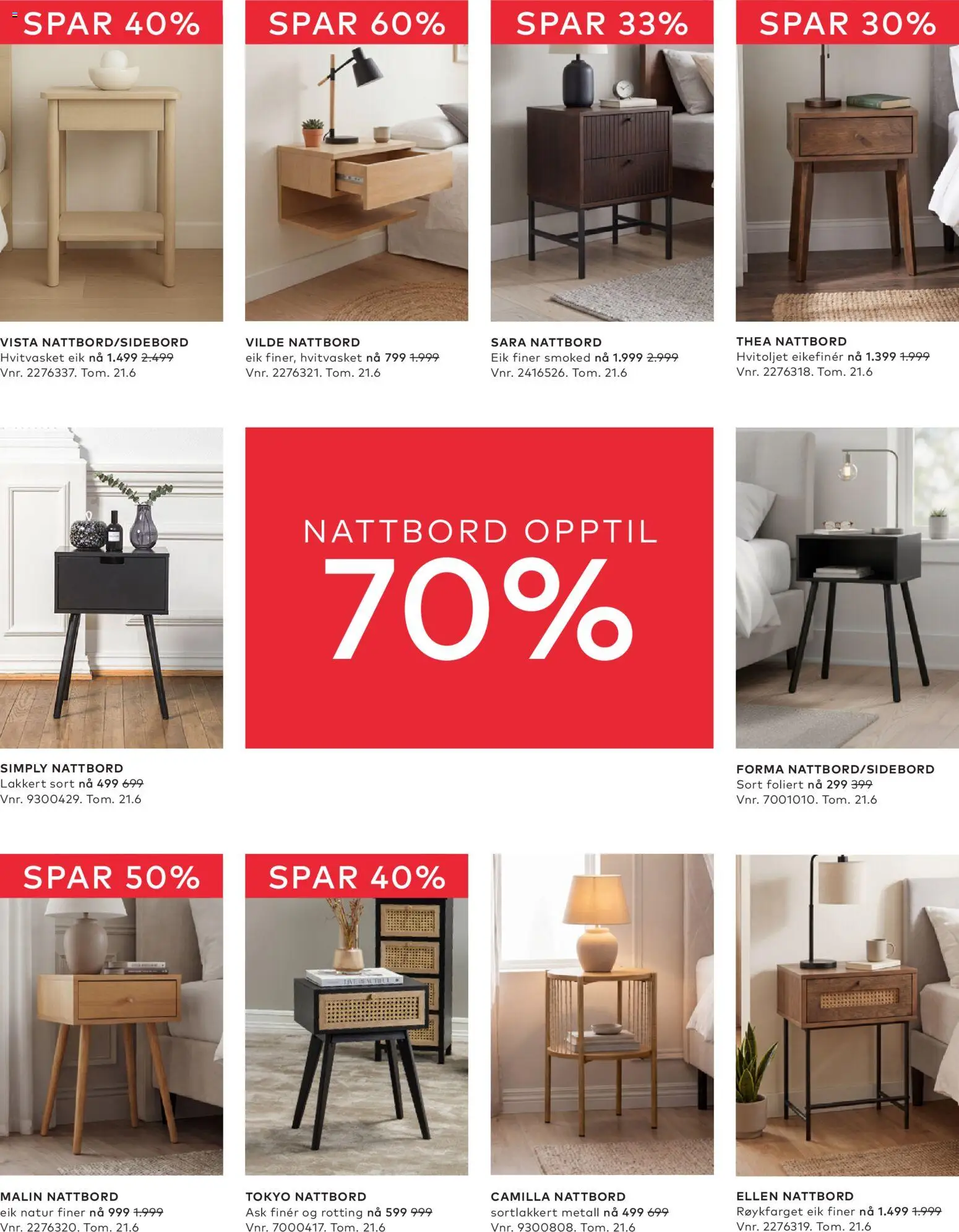 {H1} | Side: 21 | Produkter: Nattbord
