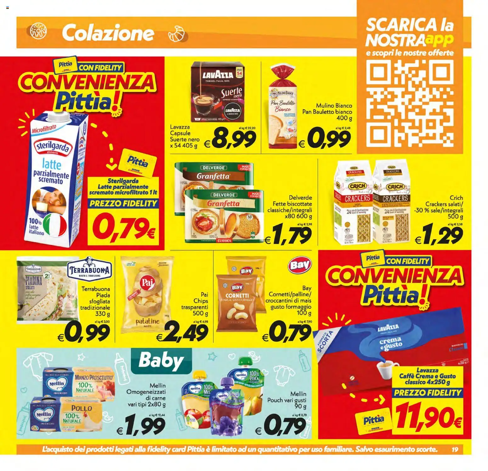Volantino SuperConveniente del 10/07/2026 | Pagina: 19 | Prodotti: Caffè, Manzo, Patatine, Lavazza