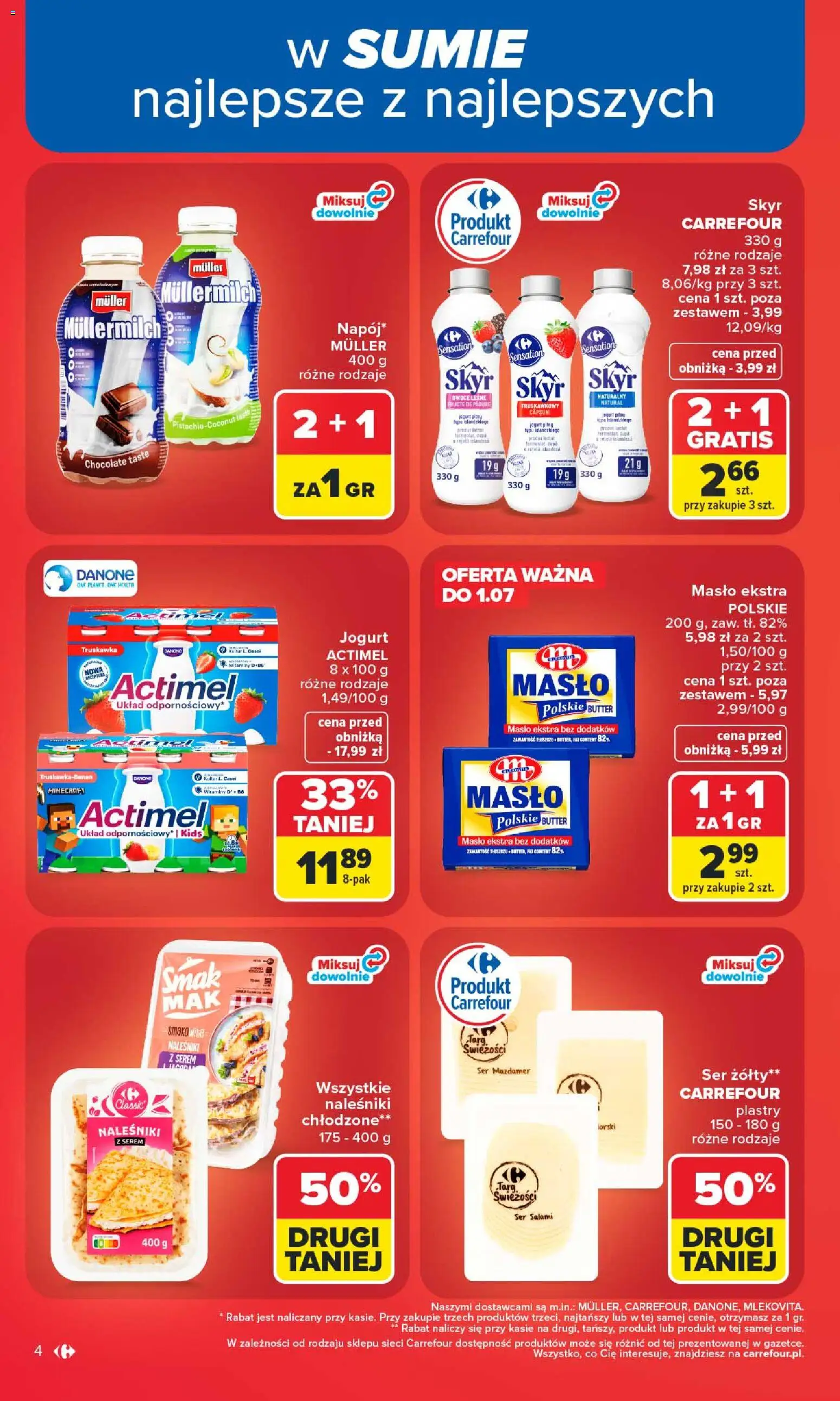 Carrefour gazetka od 29.06.2026 | Strona: 6 | Produkty: Masło, Ser, Jogurt, Naleśniki