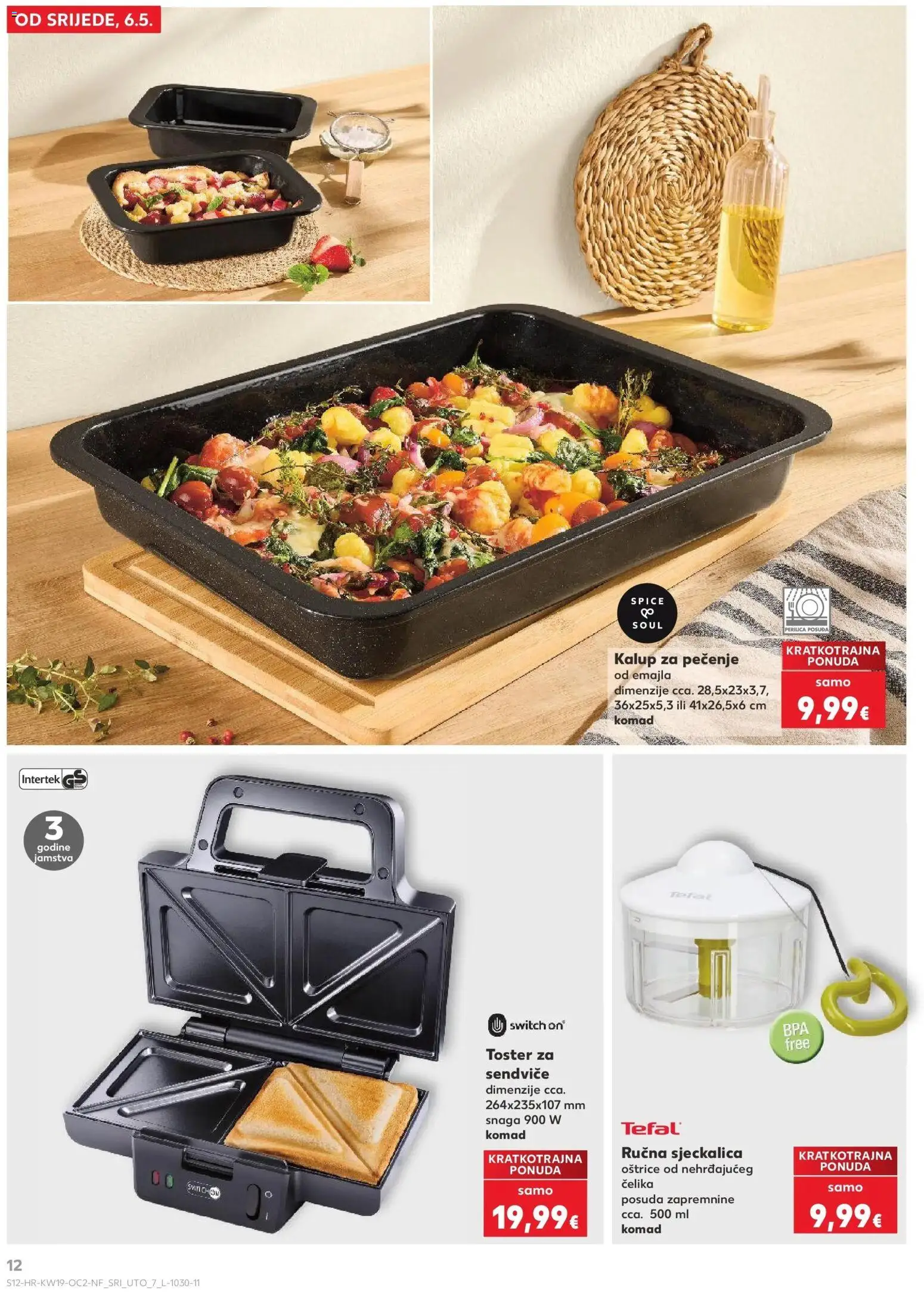 Kaufland katalog | vrijedi od 06.05.2026 | Stranica: 12 | Proizvodi: Toster, Perilica posuđa, Pan, Sjeckalica