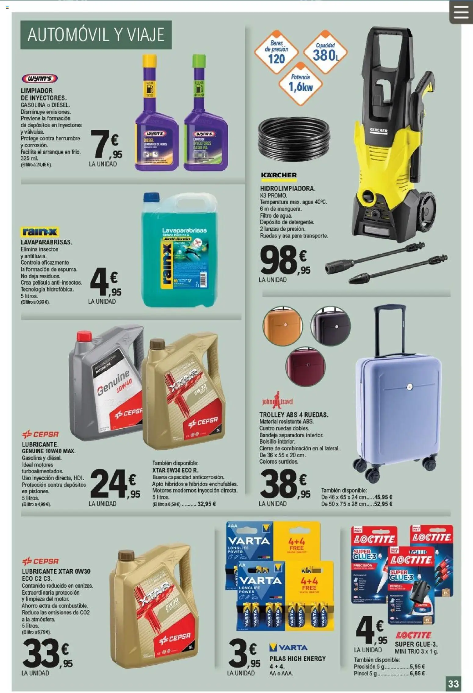E.Leclerc Pamplona │ válido desde el 09/09/2026 | Página: 33 | Productos: Lubricante, Bandeja, Agua