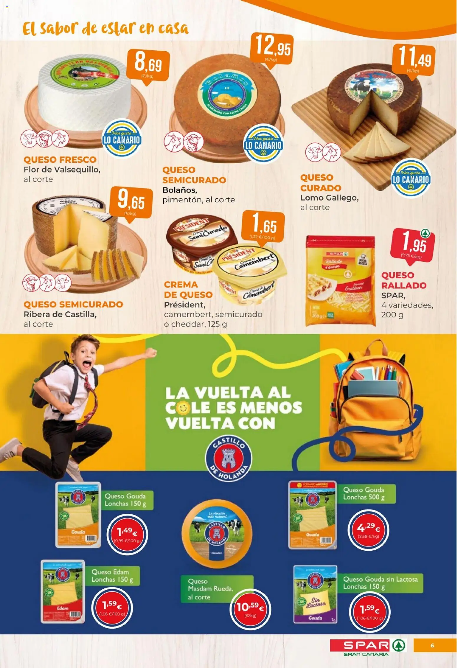 Spar folleto │ válido desde el 04/09/2026 | Página: 6 | Productos: Queso Edam, Queso, Queso fresco, Crema