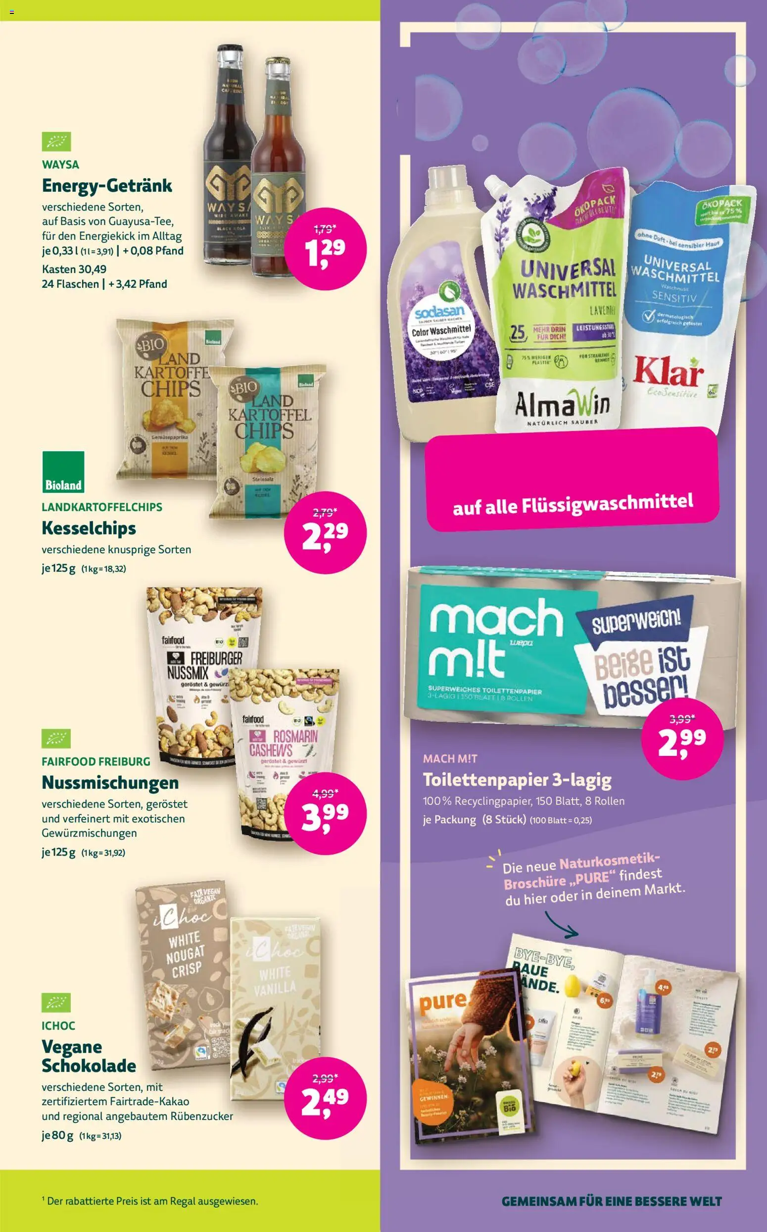 Denns BioMarkt Angebote – gültig ab 09.09.2026 | Seite: 13 | Produkte: Schokolade, Regal, Waschmittel, Toilettenpapier