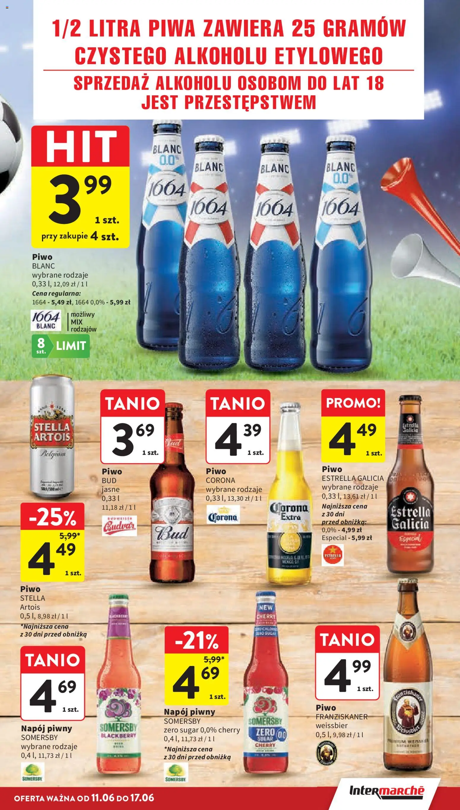Intermarche gazetka od 11.06.2026 | Strona: 9 | Produkty: Piwo, Somersby