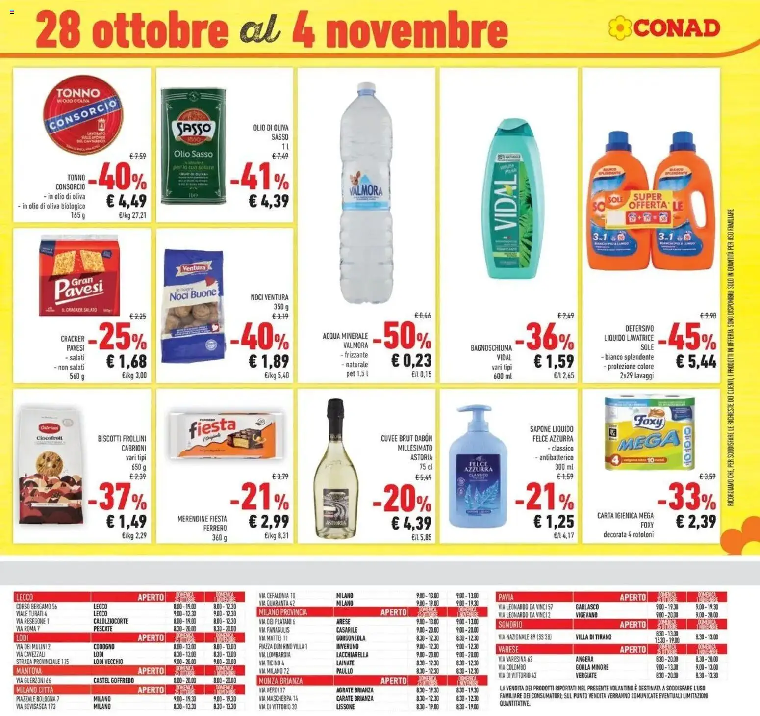 Volantino Conad del 21/10/2026 | Pagina: 51 | Prodotti: Lavatrice, Cracker, Acqua minerale, Gorgonzola