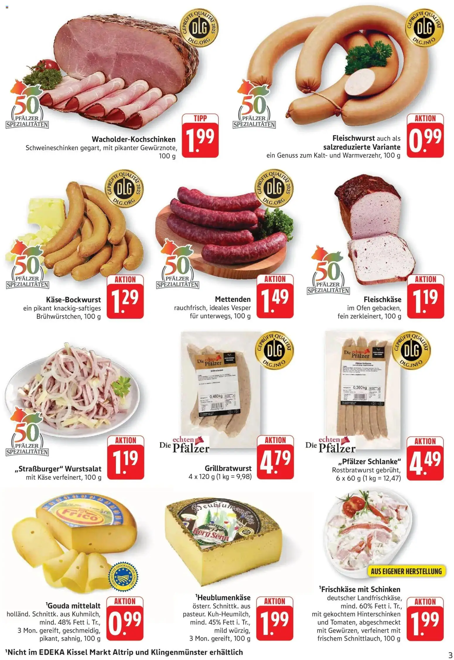 Edeka prospekt Kröppen – gültig ab 08.06.2026 | Seite: 3 | Produkte: Käse, Gouda, Schinken, Frischkase