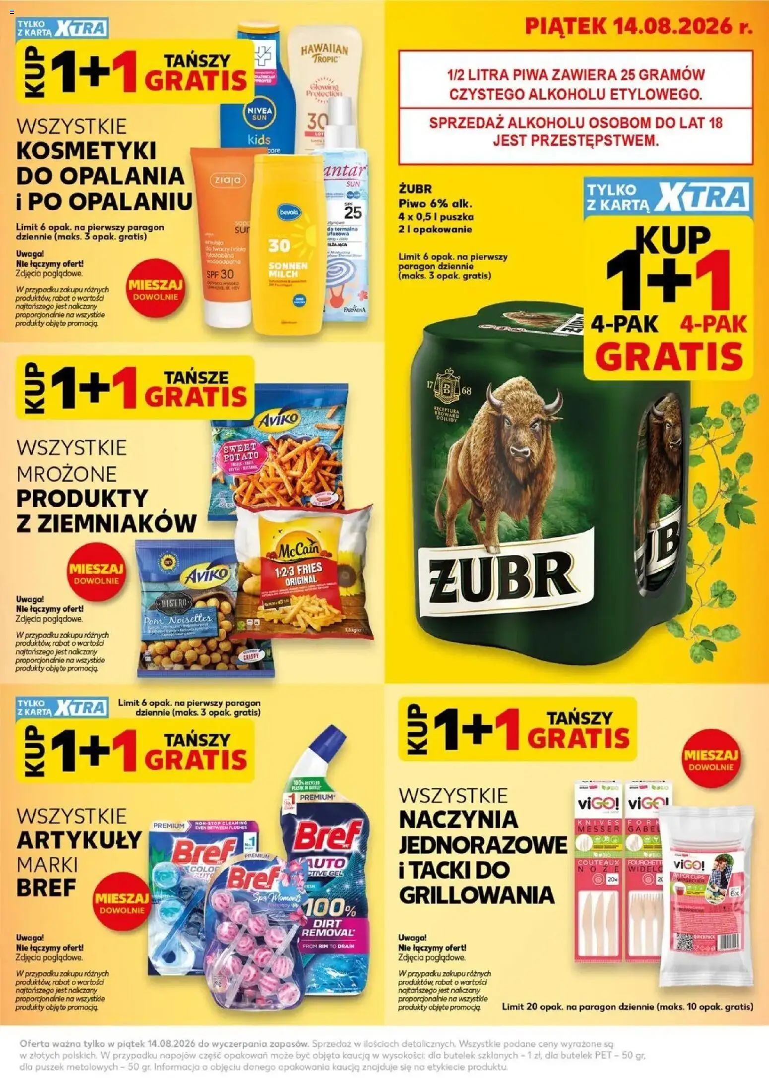 Kaufland gazetka - Super Piątek od 14.08.2026 - od jutra PDF | Strona: 3 | Produkty: Karta, Kosmetyki, Naczynia jednorazowe, Piwo