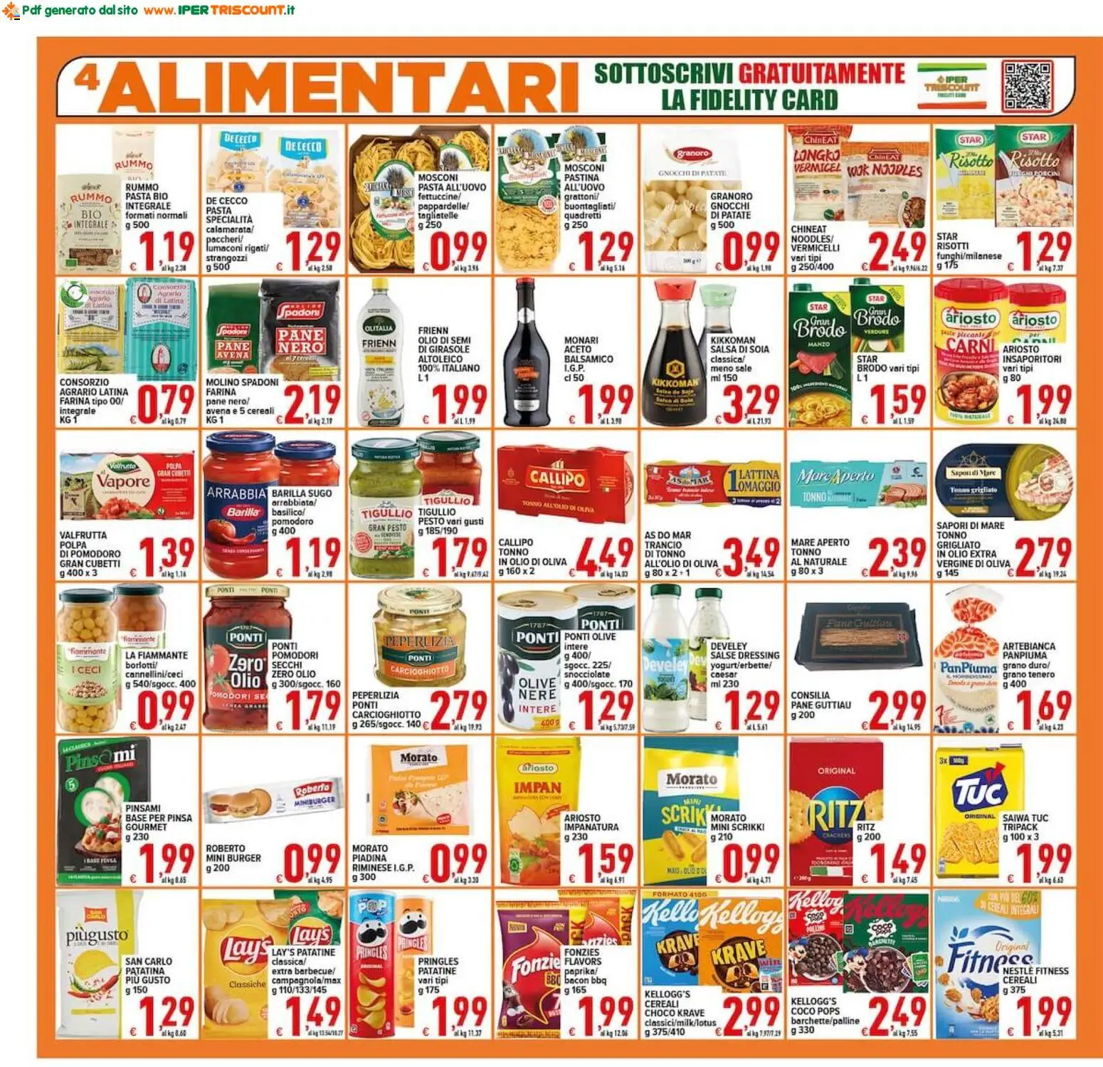 Volantino Ipertriscount del 02/10/2026 | Pagina: 4 | Prodotti: Tagliatelle, Granoro, Farina, Salsa di soia