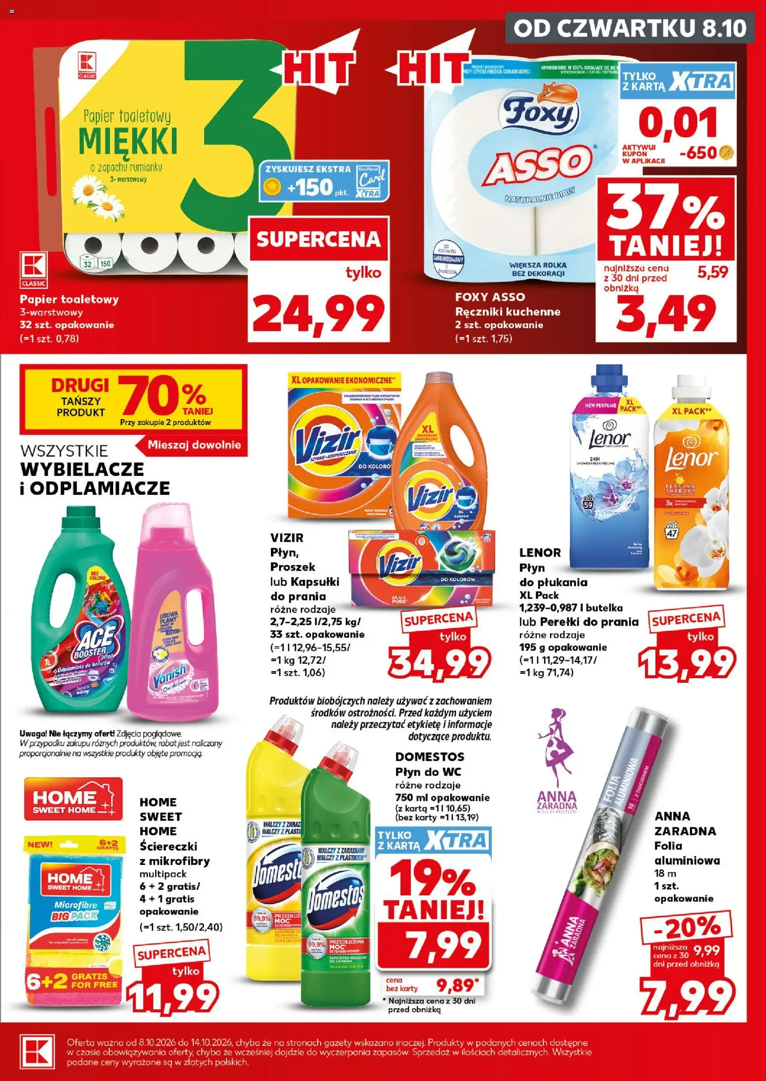 Kaufland Polsko leták - Mocny start od 12.10.2026 | Strana: 23 | Produkty: Lenor, Domestos, Karty, Wc