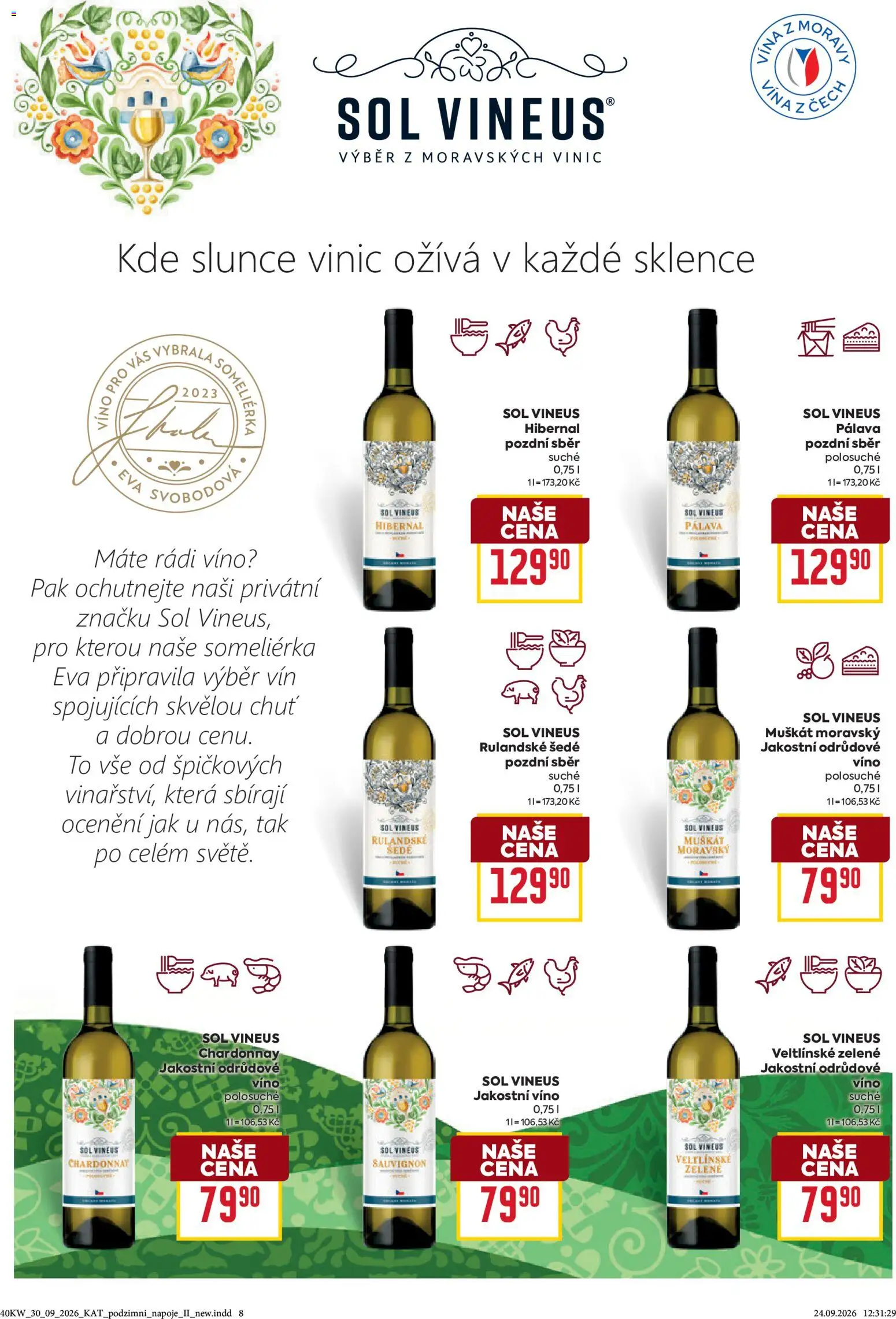 Billa leták Podzimní nápoje od 30.09.2026 | Strana: 8 | Produkty: Víno, Nápoje