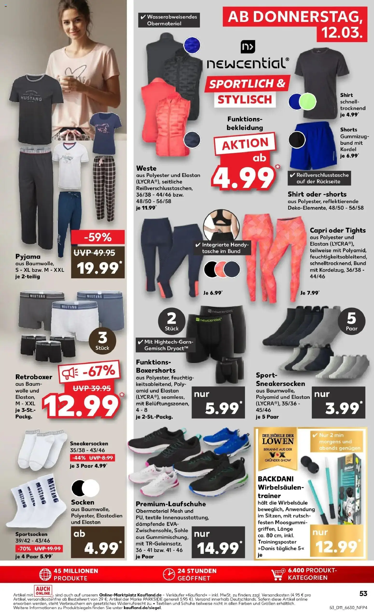 Kaufland Prospekt Iserlohn	 – gültig ab 09.03.2026 | Seite: 65 | Produkte: Weste, Socken, Pyjama, Leggings