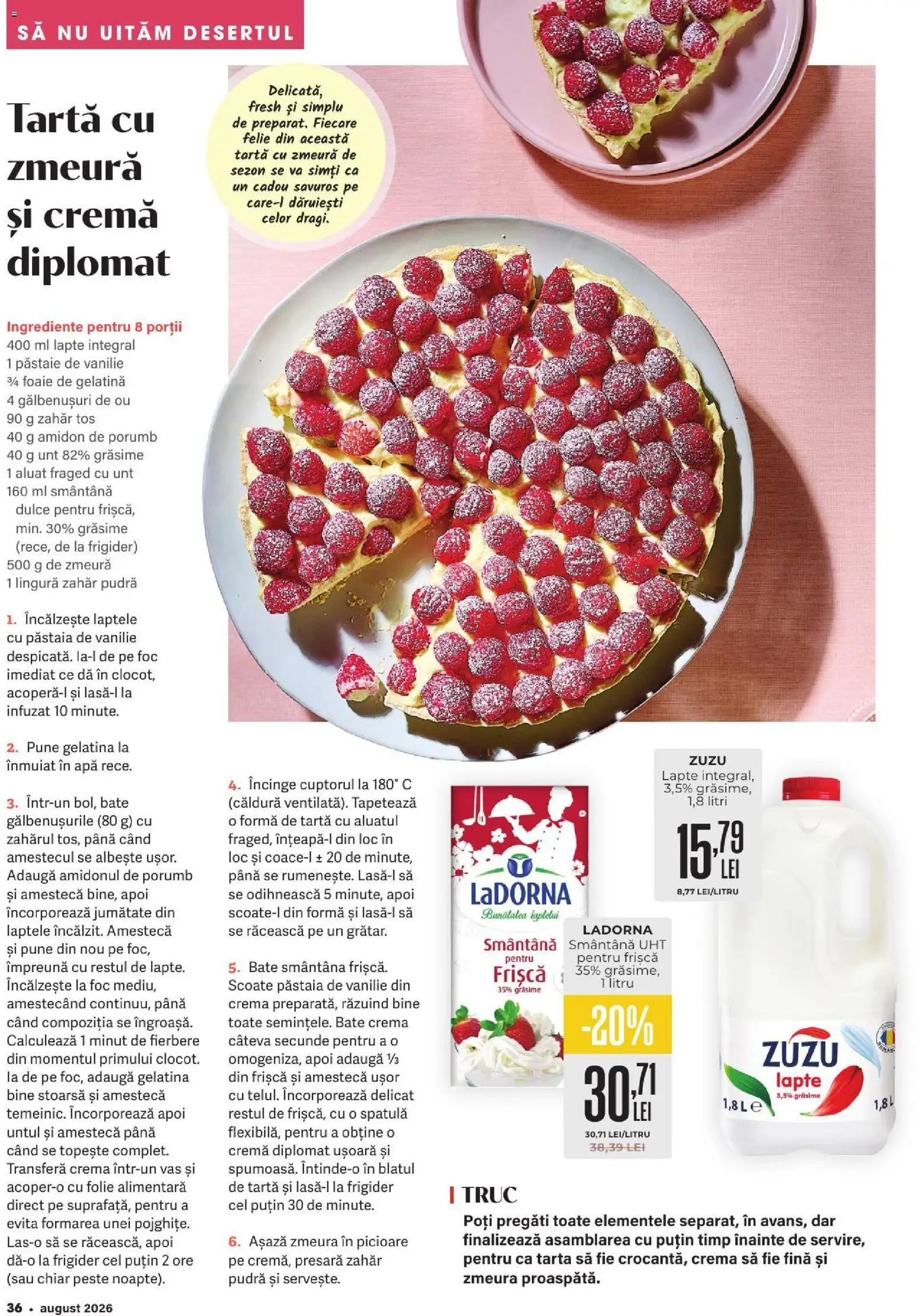 Noul catalog Mega Image – valabil de la 30.07.2026 | Pagină: 36 | Produse: Aluat, Lapte, Unt, Apă