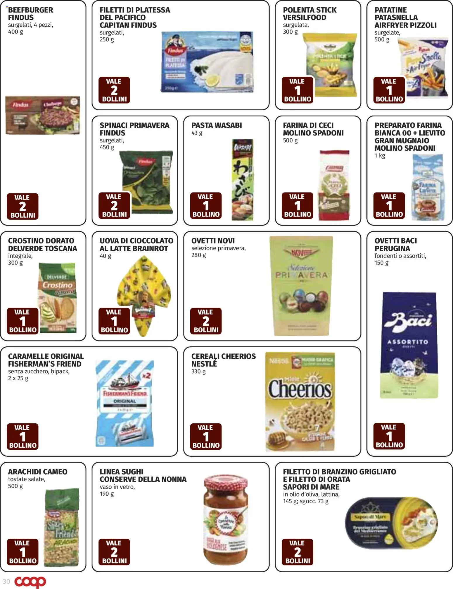 Volantino COOP del 12.03.2026 | Pagina: 30 | Prodotti: Branzino, Pasta, Arachidi, Vaso