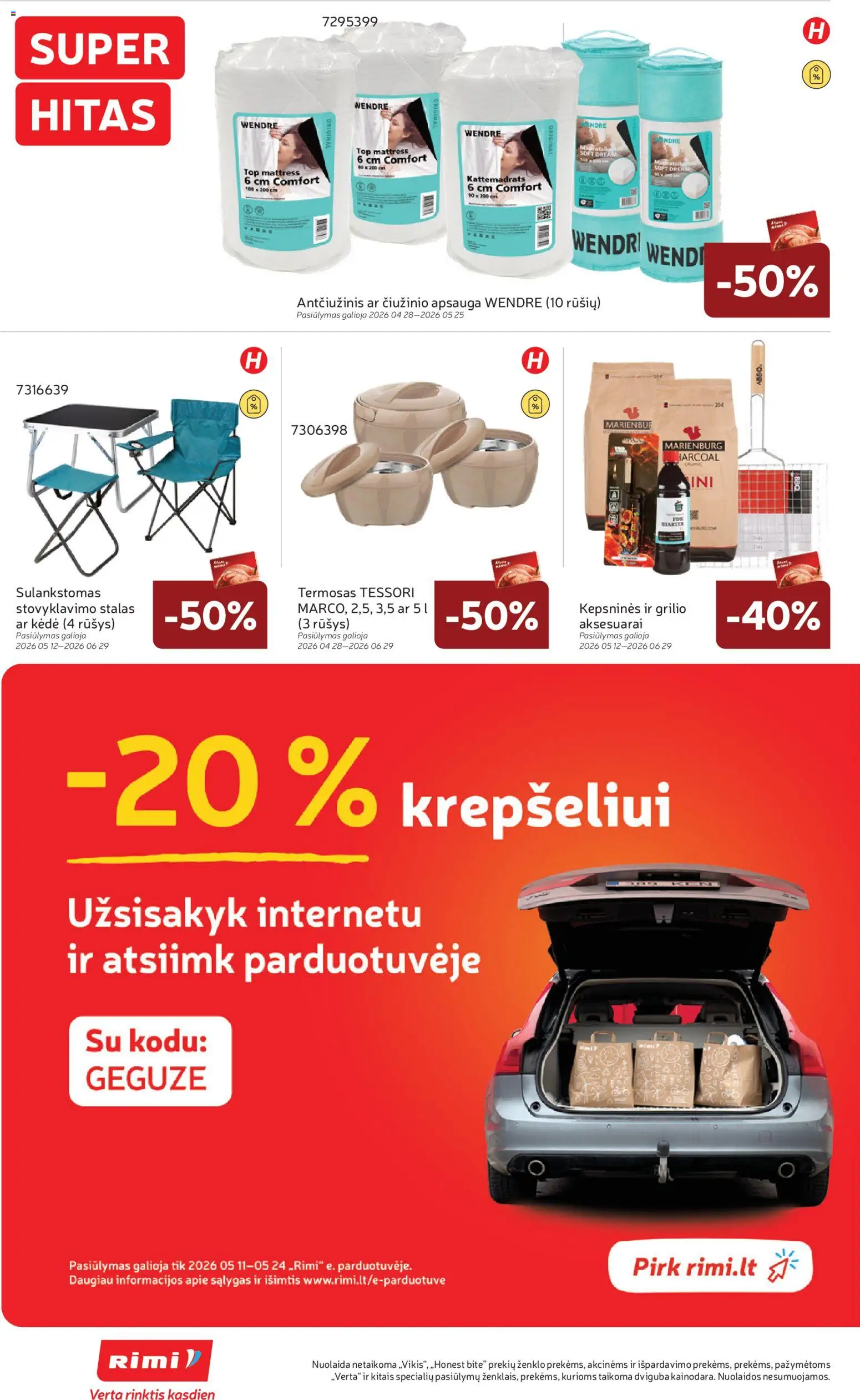 Rimi akcijos nuo 19.05.2026 | Puslapis: 32 | Prekių: Stalas, Kėdė