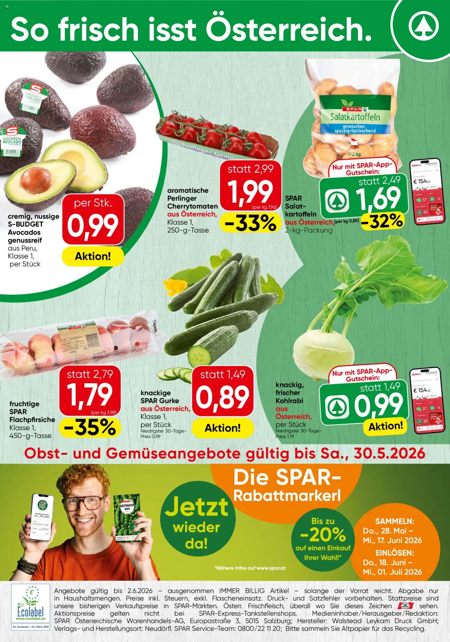 Spar Flugblatt - Niederösterreich gültig ab 28.05.2026 | Seite: 12 | Produkte: Salat, Avocado, Kartoffeln, Obst