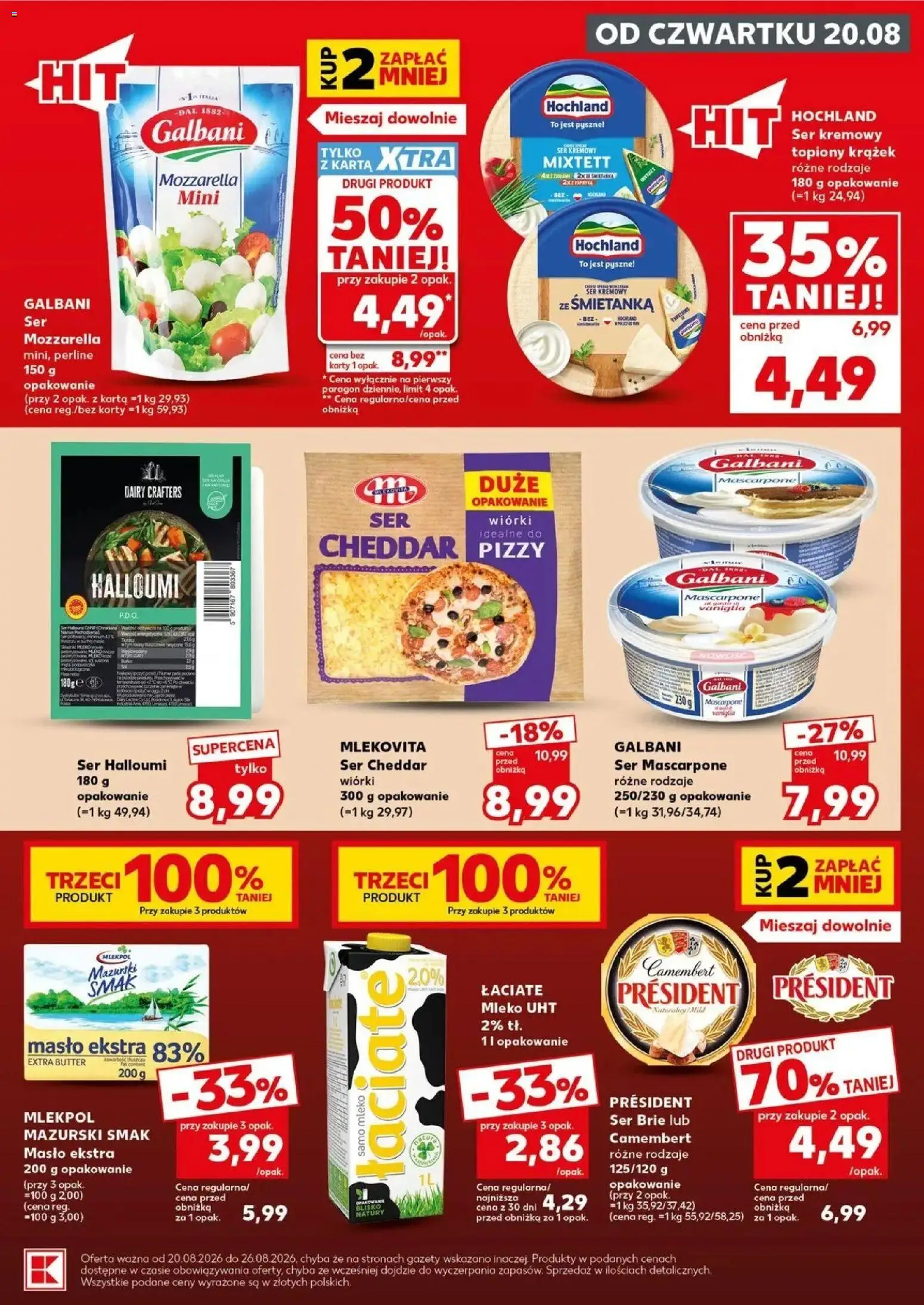 Kaufland gazetka - Super Sobota od 22.08.2026 - od jutra PDF | Strona: 19 | Produkty: Mleko, Ser, Mozzarella, Cheddar