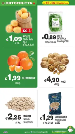 Anteprima del volantino Primo Prezzo volantino valido a partire dal 15/10/2026 | Pagina: 33 | Prodotti: Cannellini, Fagioli, Noci, Basso