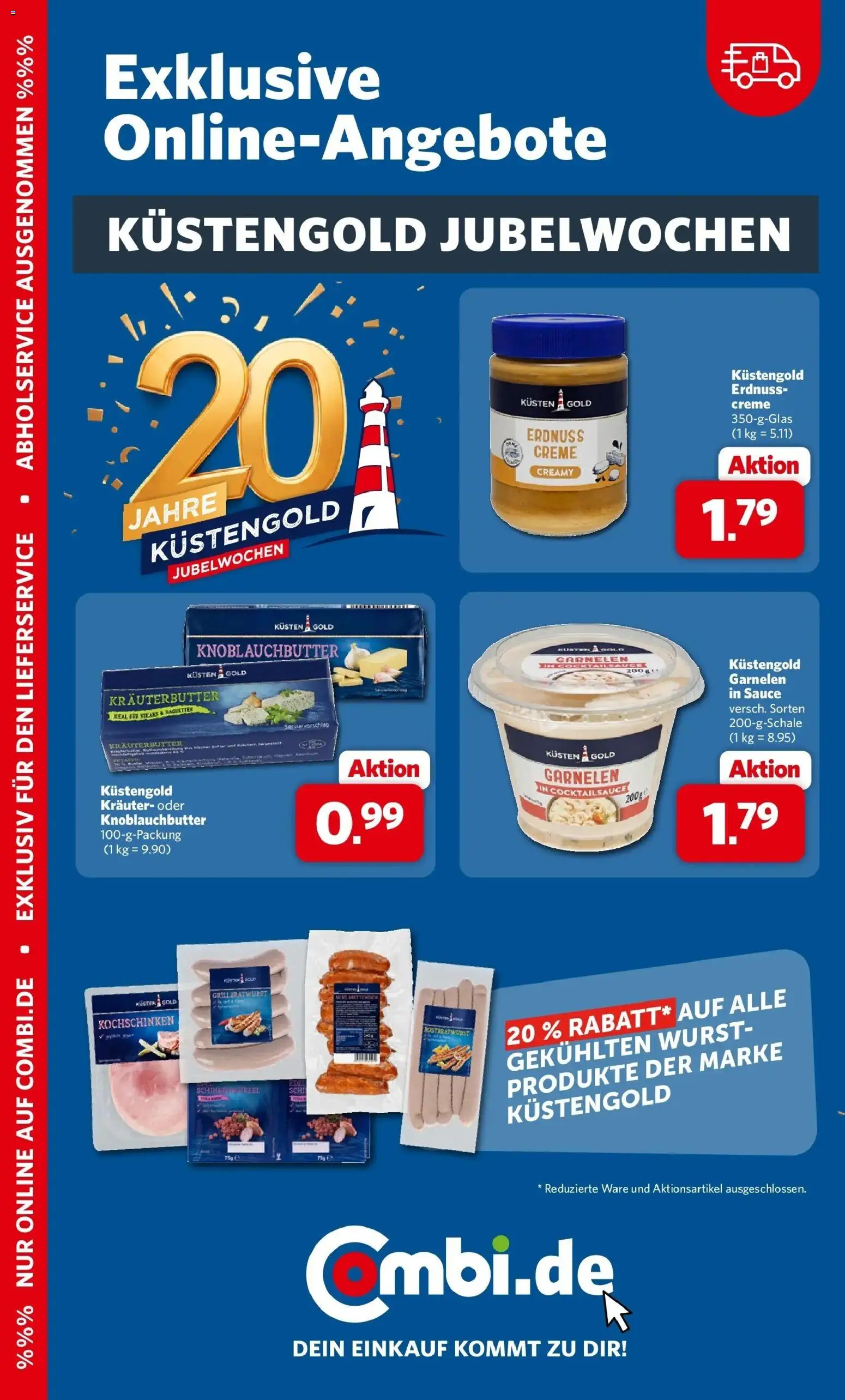 Combi Prospekt Borchen (ab 03.08.2026) zum Blättern | Seite: 32 | Produkte: Kräuterbutter, Garnelen, Creme, Schinken