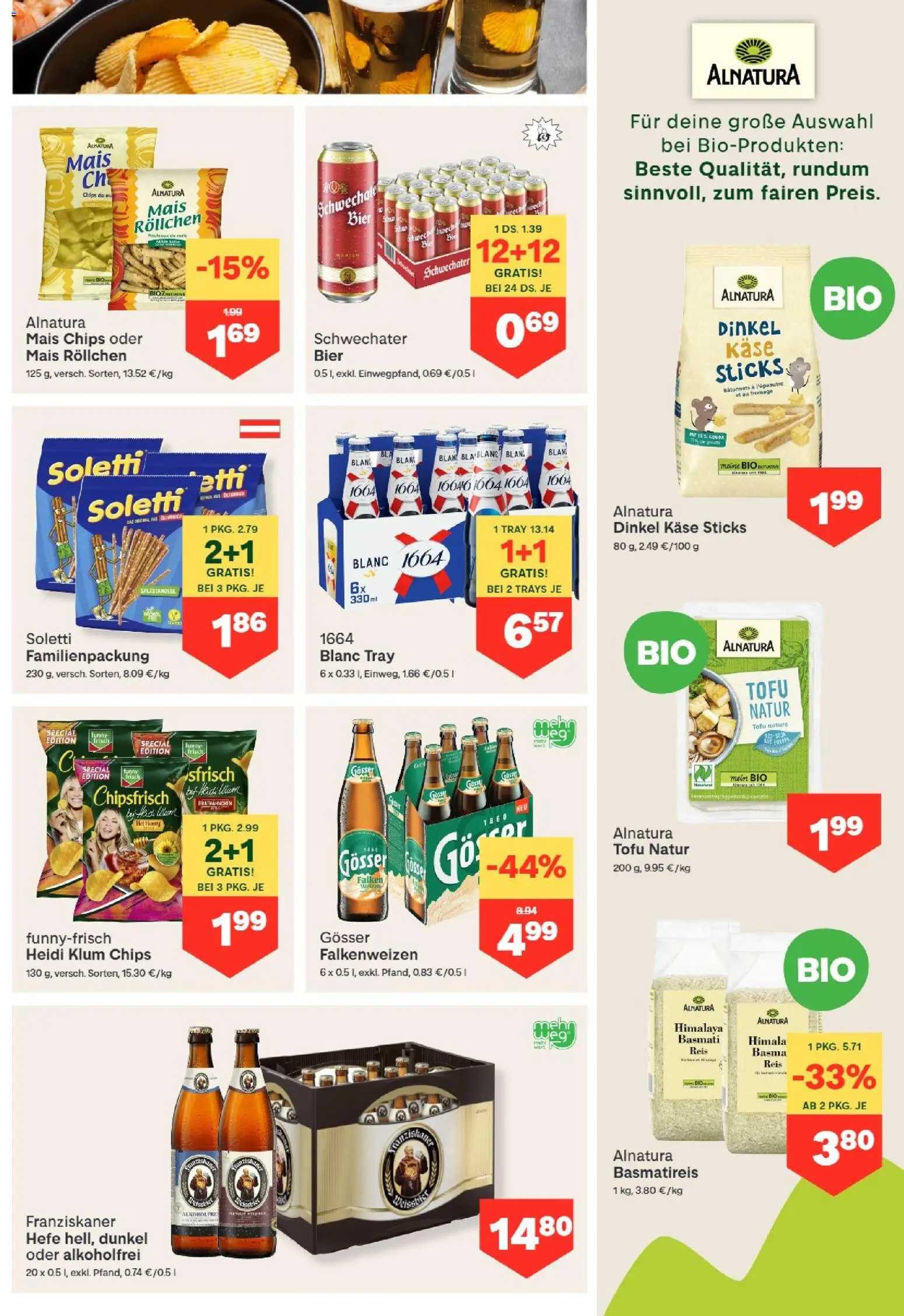MPREIS Dellach im Drautal gültig ab 10.09.2026 | Seite: 9 | Produkte: Chips, Tofu, Käse, Reis