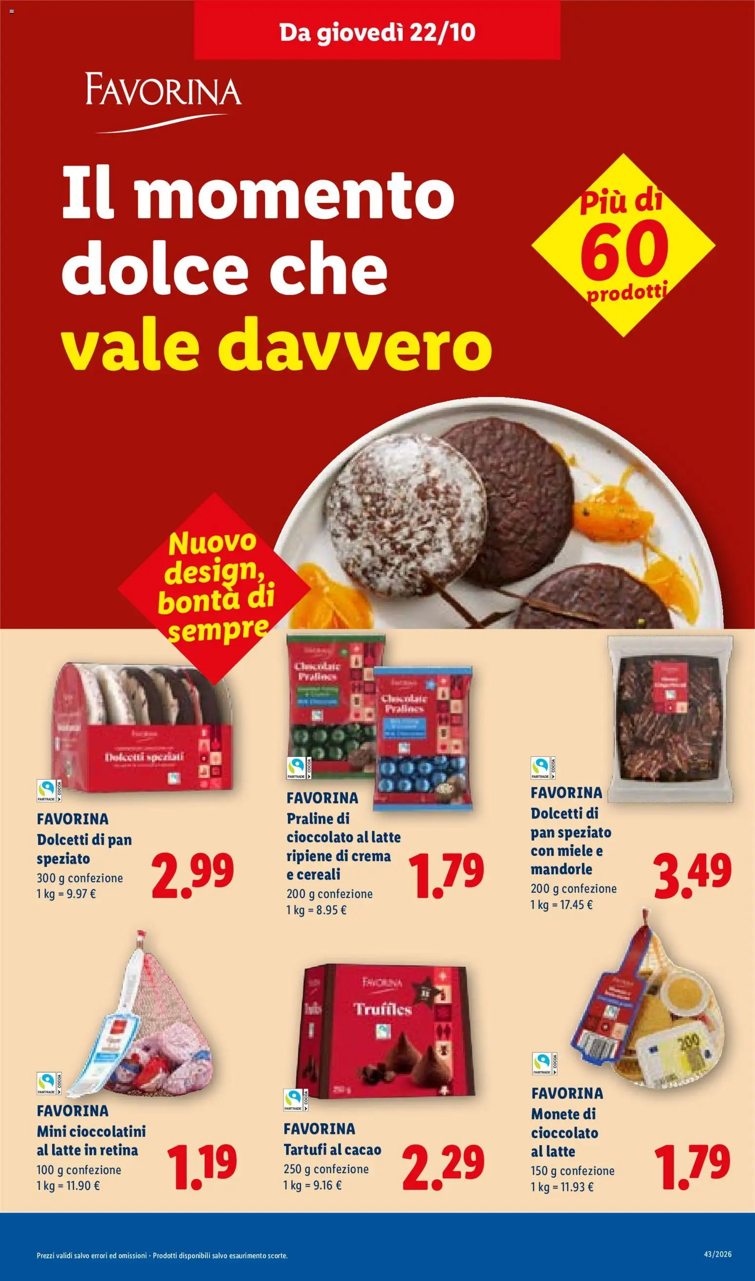 Volantino Lidl del 22/10/2026 | Pagina: 21 | Prodotti: Cioccolato, Cereali, Mandorle, Cacao
