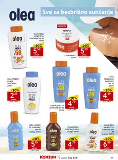 Konzum Katalog - Pregled kataloga iz trgovine Konzum, vrijedi od 29.04.2026 | Stranica: 31 | Proizvodi: Pekmez, Mlijeko, Ulje, Mlijeko za sunčanje