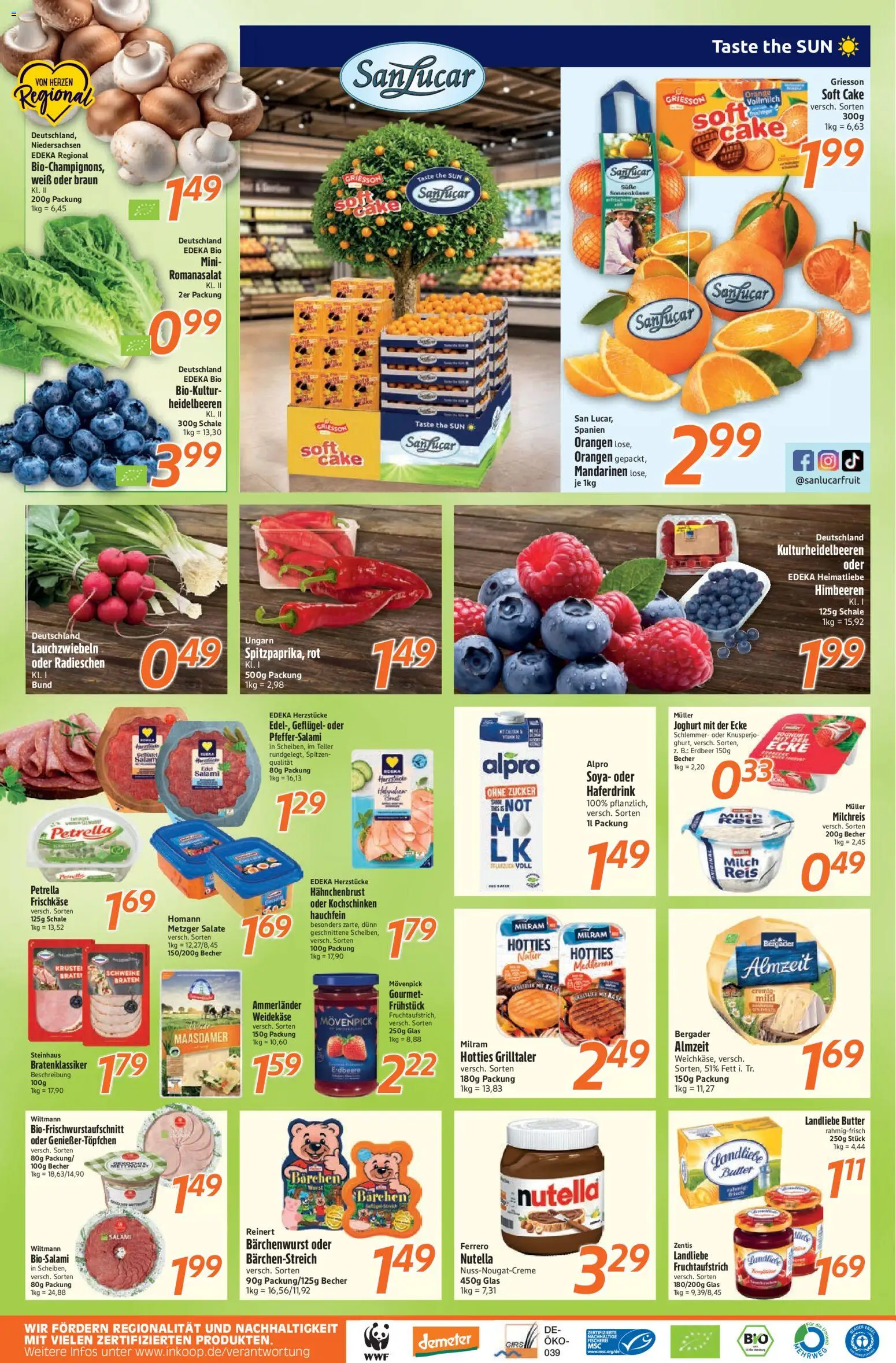 Inkoop Prospekt – gültig ab 31.08.2026 | Seite: 2 | Produkte: Himbeeren, Butter, Milram, Hahnchenbrust
