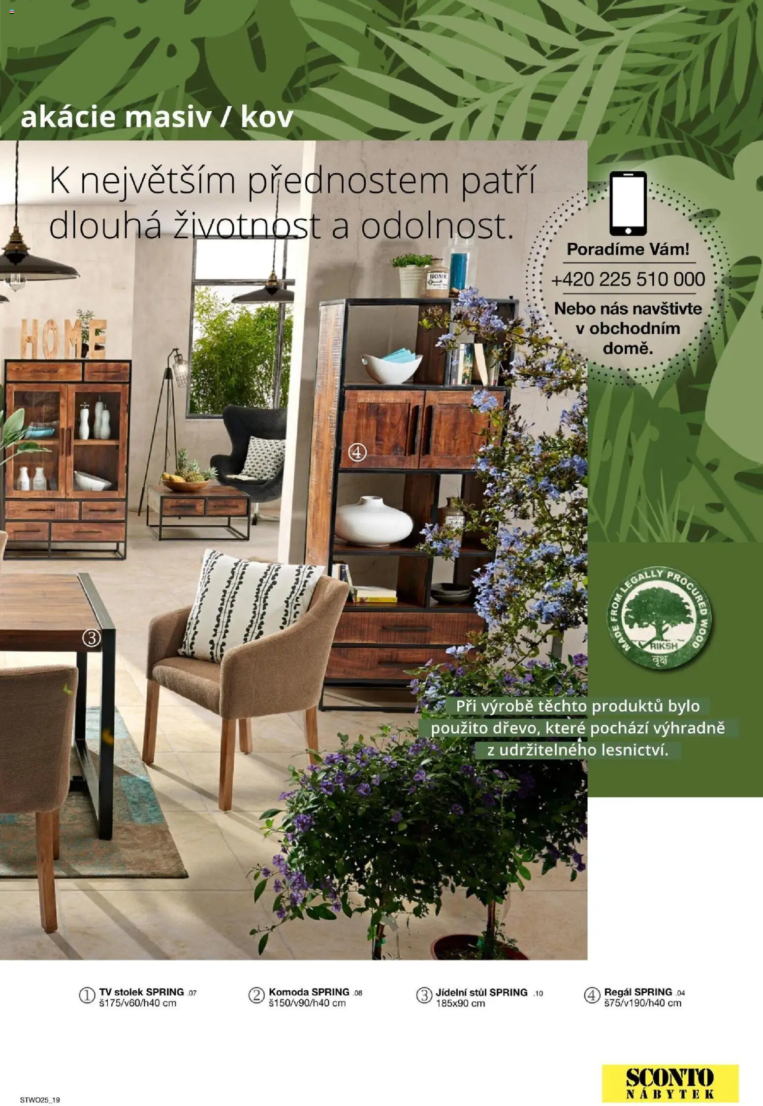 Sconto nábytek katalog - Nábytek z masivu od 01.01.2026 | Strana: 19 | Produkty: Tv, Nábytek, Stolek, Stůl