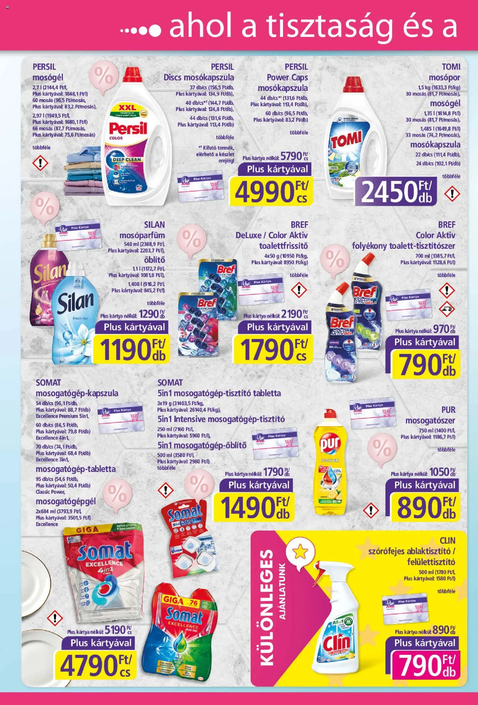 Plus Market akciós ujság - amely érvényes a következő dátumtól: 07.05.2026 | Oldal: 2 | Termékek: Persil, Mosógél, Öblítő, Mosópor