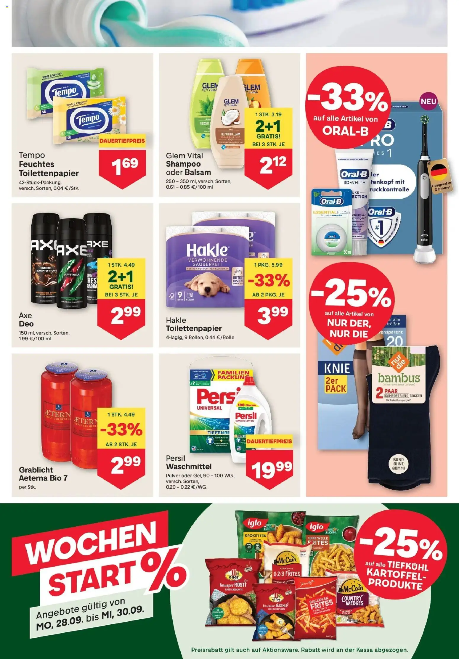 MPREIS Velden von 24.09.2026 - Aktuelle Angebote | Seite: 11 | Produkte: Socken, Kissen, Shampoo, Waschmittel
