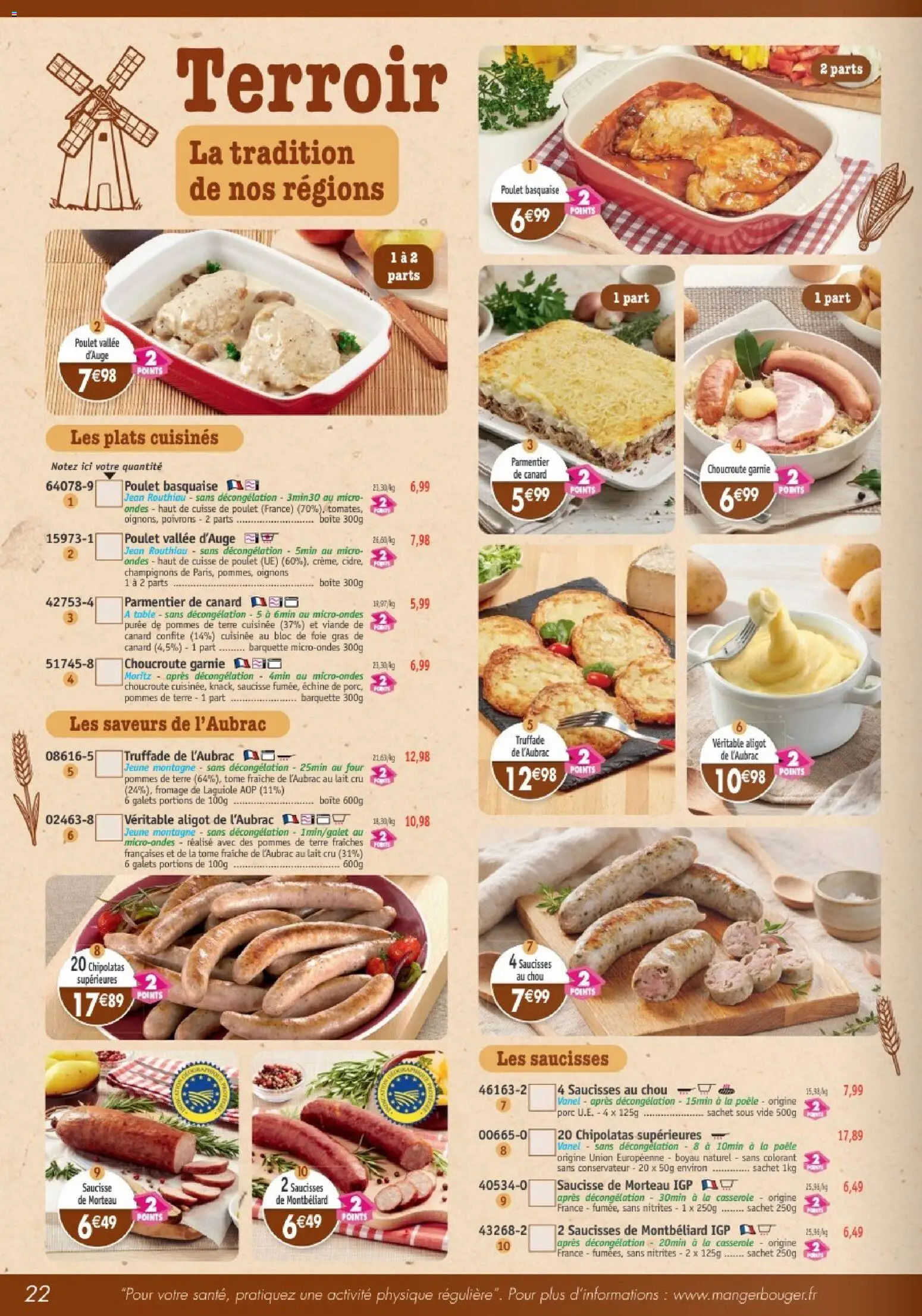 {H1} | Page: 22 | Produits: Choucroute, Cuisse, Chipolatas, Porc