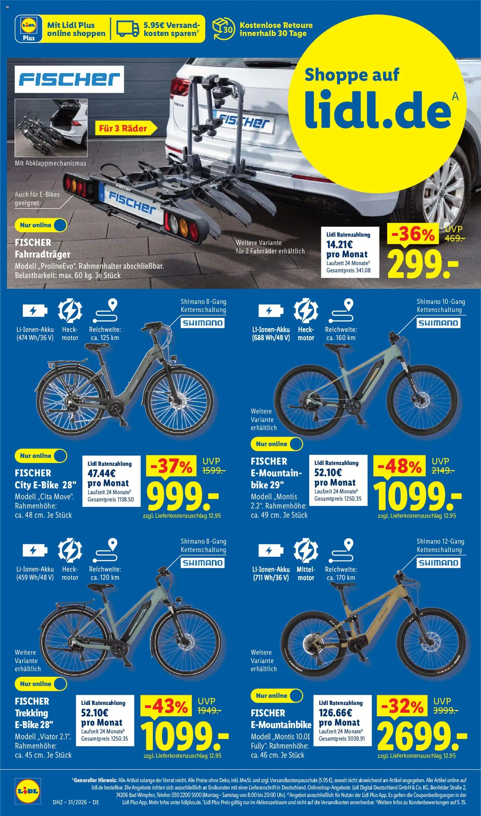 Lidl Prospekt – gültig ab 27.07.2026 | Seite: 50 | Produkte: Bad, E-Bike, Telefon