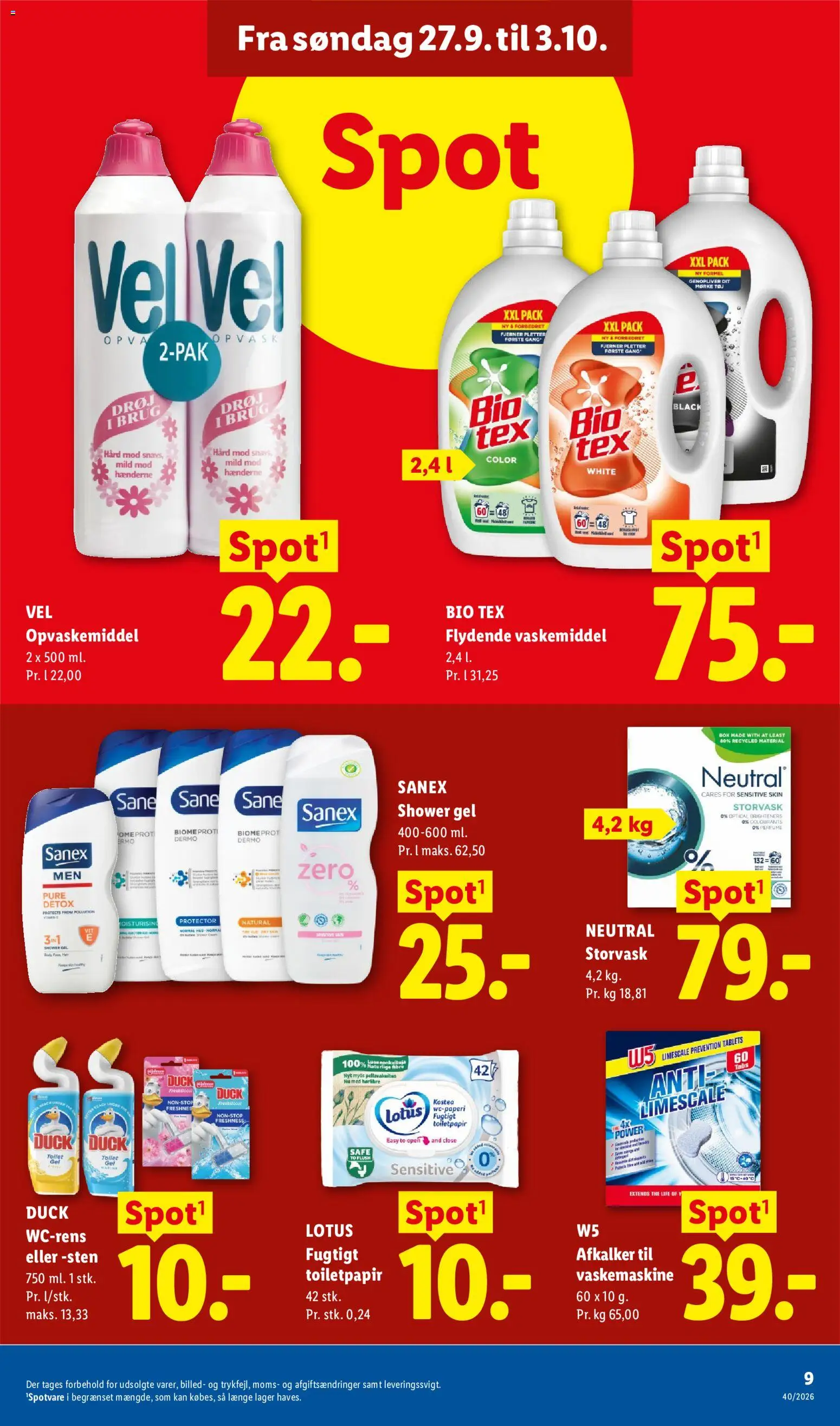 Lidl tilbudsavis – gyldig fra 27/09/2026 | Side: 26 | Produkter: Opvaskemiddel, Toilet, Søm, Tøj