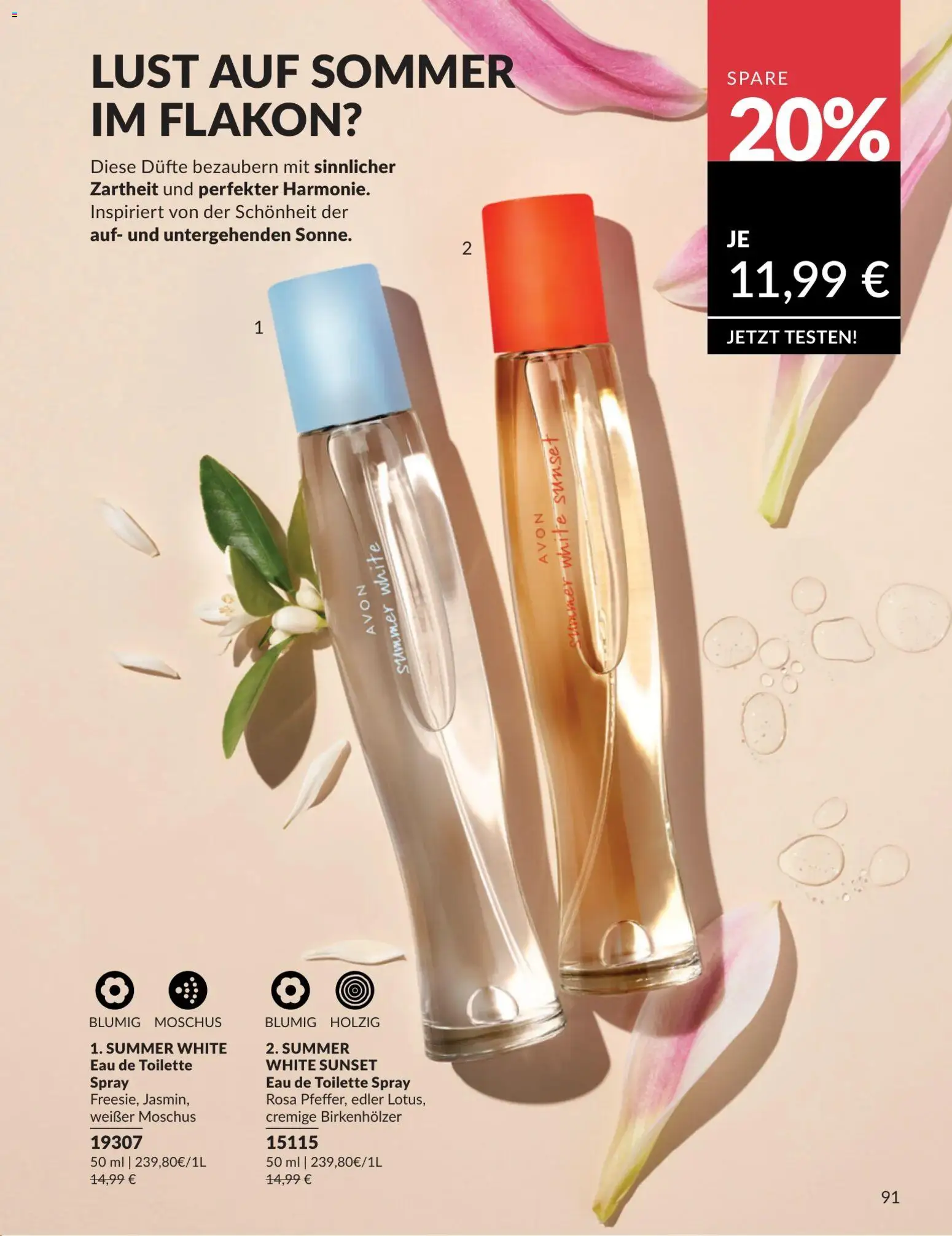 AVON Katalog Juli 2026 – gültig ab 01.07.2026 | Seite: 91 | Produkte: Toilette, Eau de Toilette