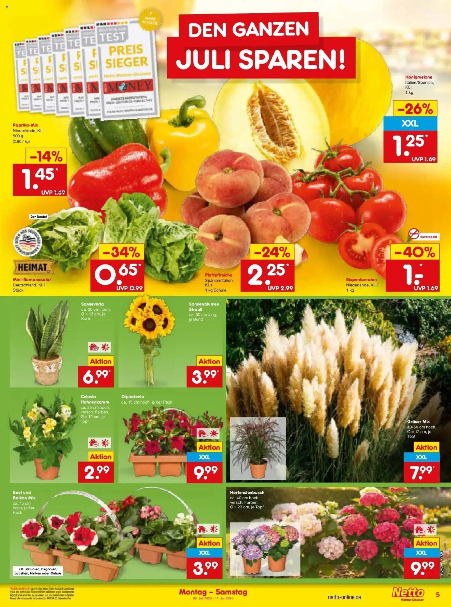 Netto Marken-Discount - Netto: Wochenangebote – gültig ab 05.07.2026 | Seite: 7 | Produkte: Korb, Honigmelone