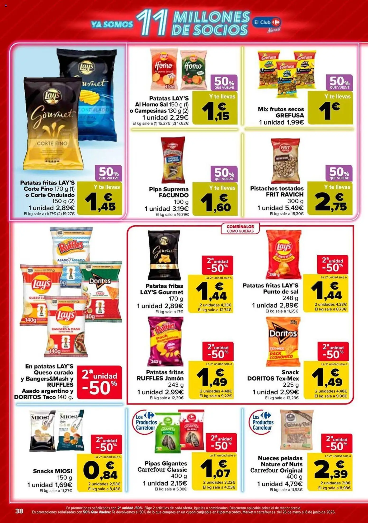 Carrefour folleto │ válido desde el 12.05.2026 | Página: 38 | Productos: Jamón, Frutos secos, Té, Horno