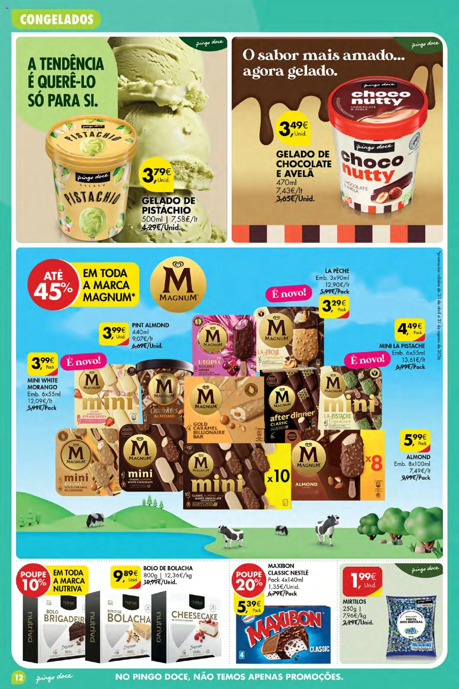 Pingo Doce Poupe Esta Semana Açores │ válido de 02/07/2026 | Página: 12 | Produtos: Bolo, Gelado, Nestlé, Mirtilos