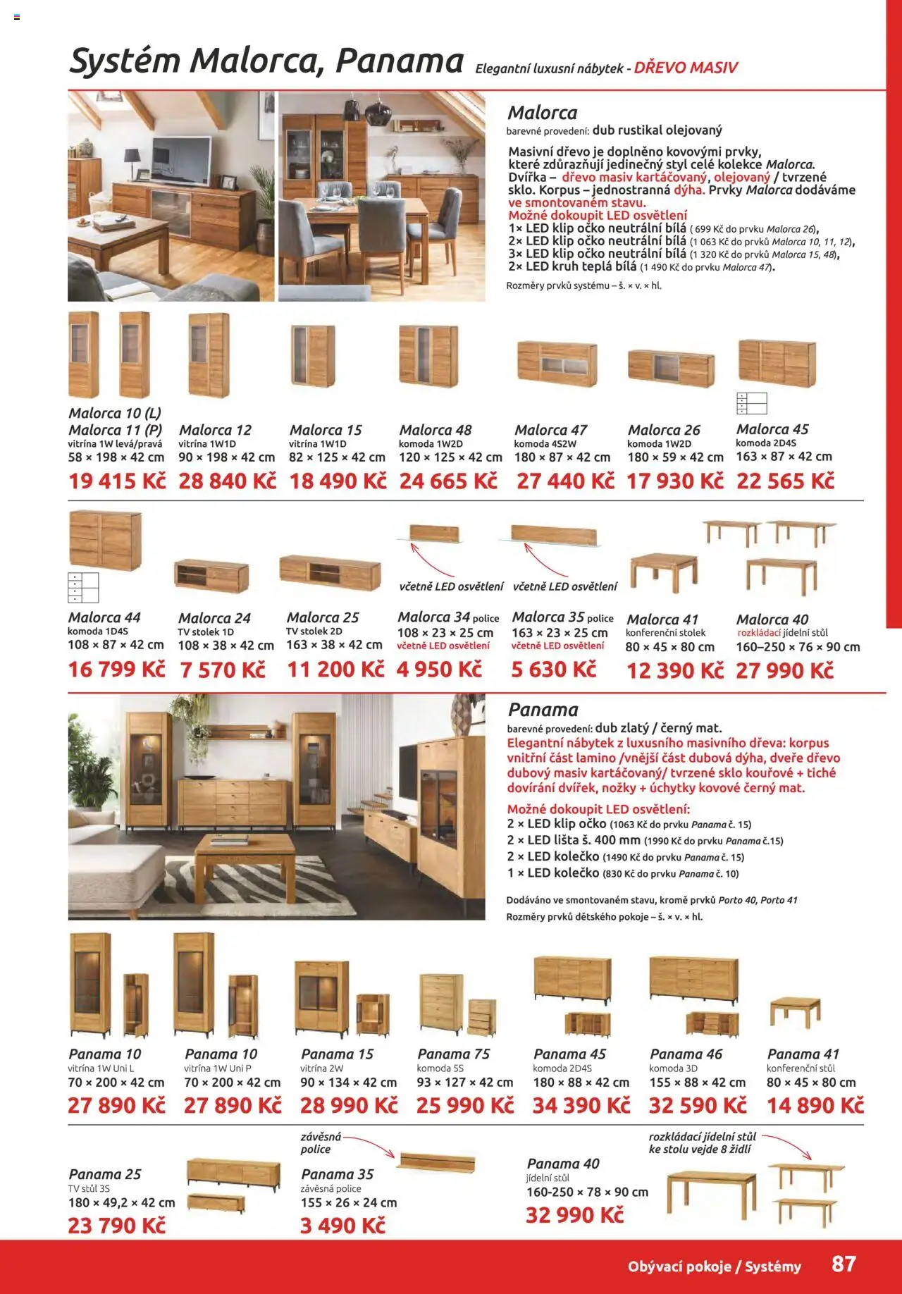 ORFA nábytek katalog 2025-2026 od 01.10.2025 | Strana: 87 | Produkty: Vitrína, Komoda, Stolek, Police