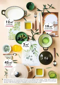E.Leclerc - Prévisualisation de La coupelle, Coupelle 13,5 cm vert en grès céramique valide à partir de 02/06/2026 | Page: 27 | Produits: Olive, Casserole, Olivier