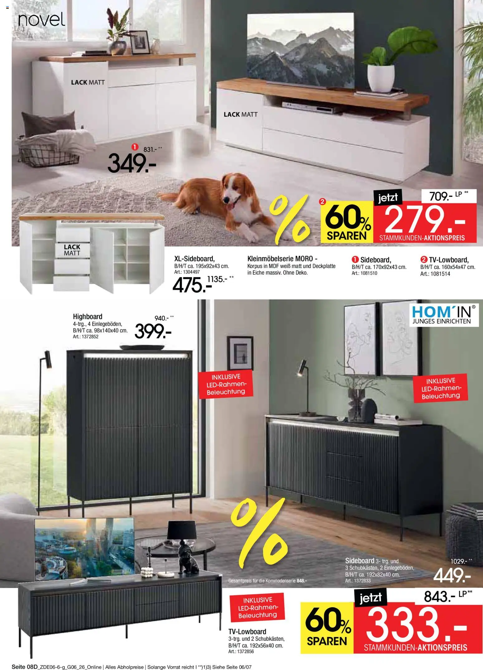 Zurbrüggen Mega Sparpreise – gültig ab 08.06.2026 | Seite: 16 | Produkte: Sideboard, HIghboard