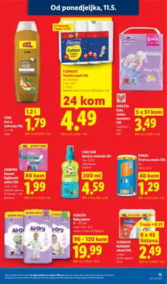 FLORALYS Toaletni papir XXL, 24 x 120 listića, 3 - slojni - Pregled kataloga iz trgovine Lidl, vrijedi od 11.05.2026 | Stranica: 13