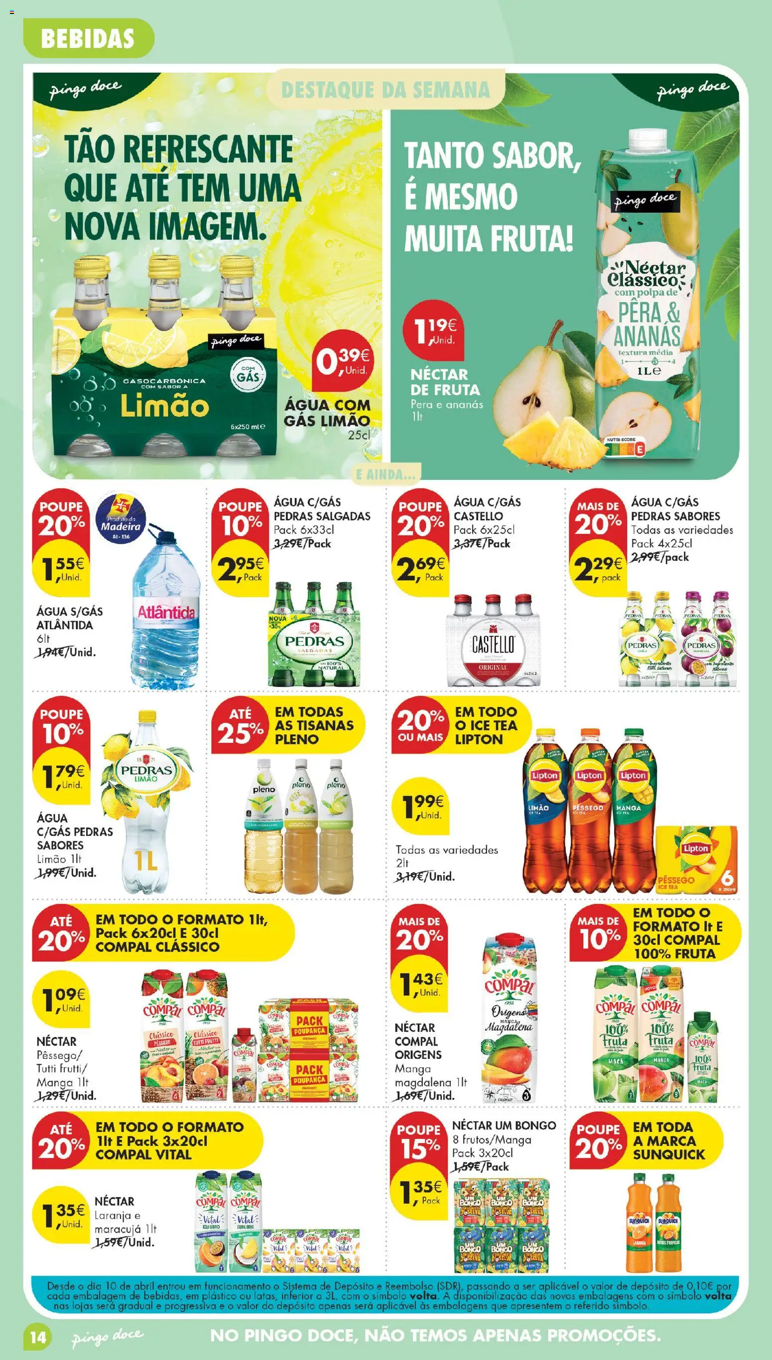 Pingo Doce Poupe Esta Semana Madeira │ válido de 29/09/2026 | Página: 14 | Produtos: Agua, Manga, Bebidas, Ananás