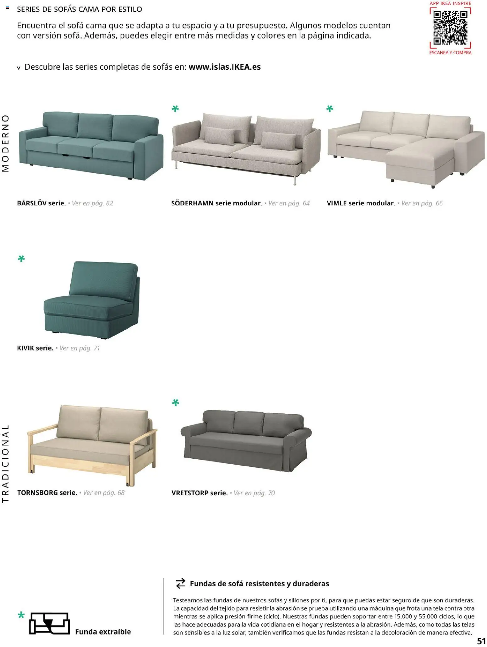 IKEA - Sofás │ válido desde el 28/09/2026 | Página: 51 | Productos: Funda, Sofá cama, Cama, Sofá