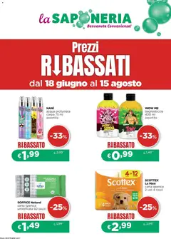 Anteprima del volantino La Saponeria volantino Prezzi Ribassati valido a partire dal 18/06/2026