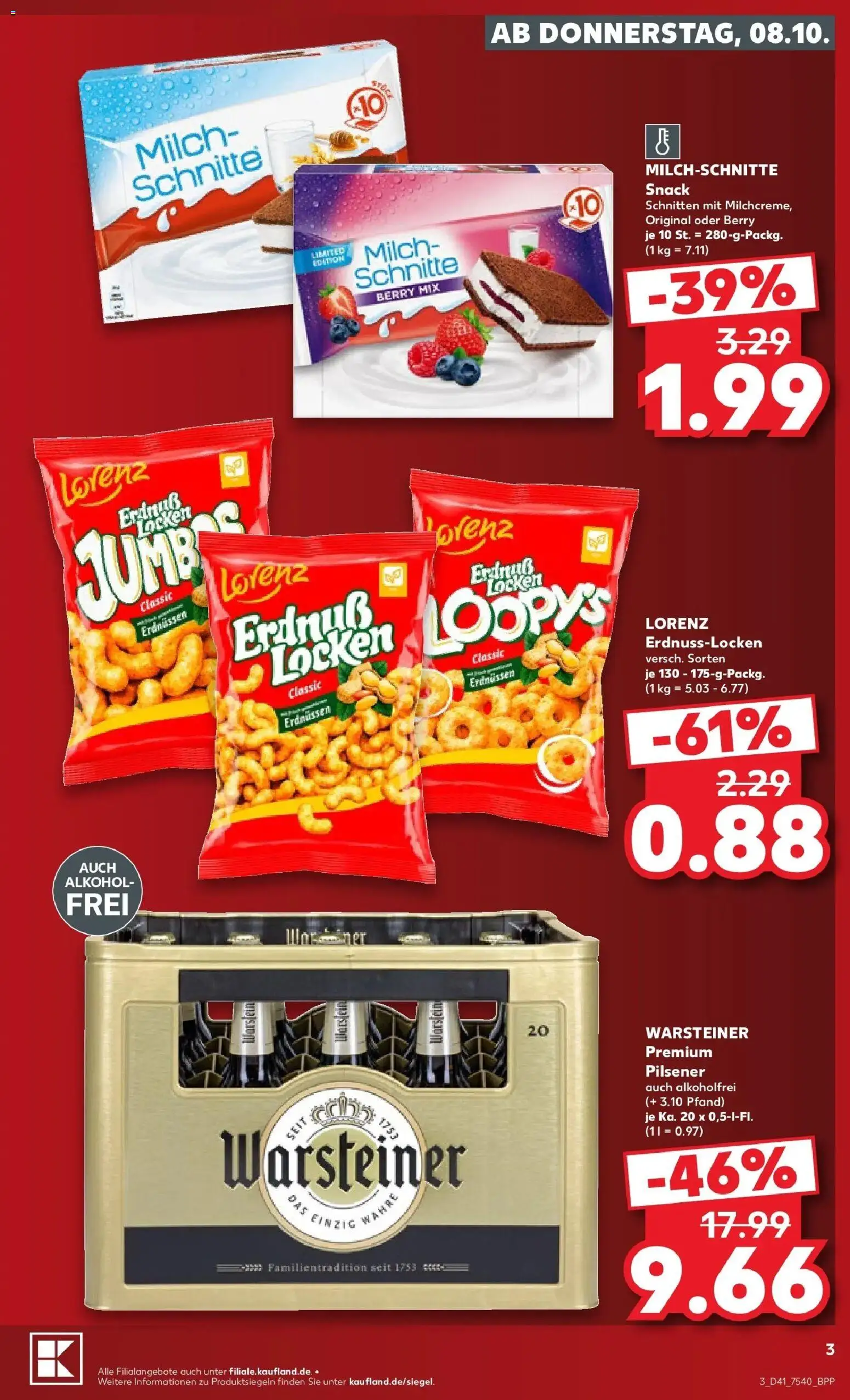 Prospekt Kaufland ab 05.10.2026 » Angebote Online zum Blättern | Seite: 13 | Produkte: Milch, Alkohol, Warsteiner